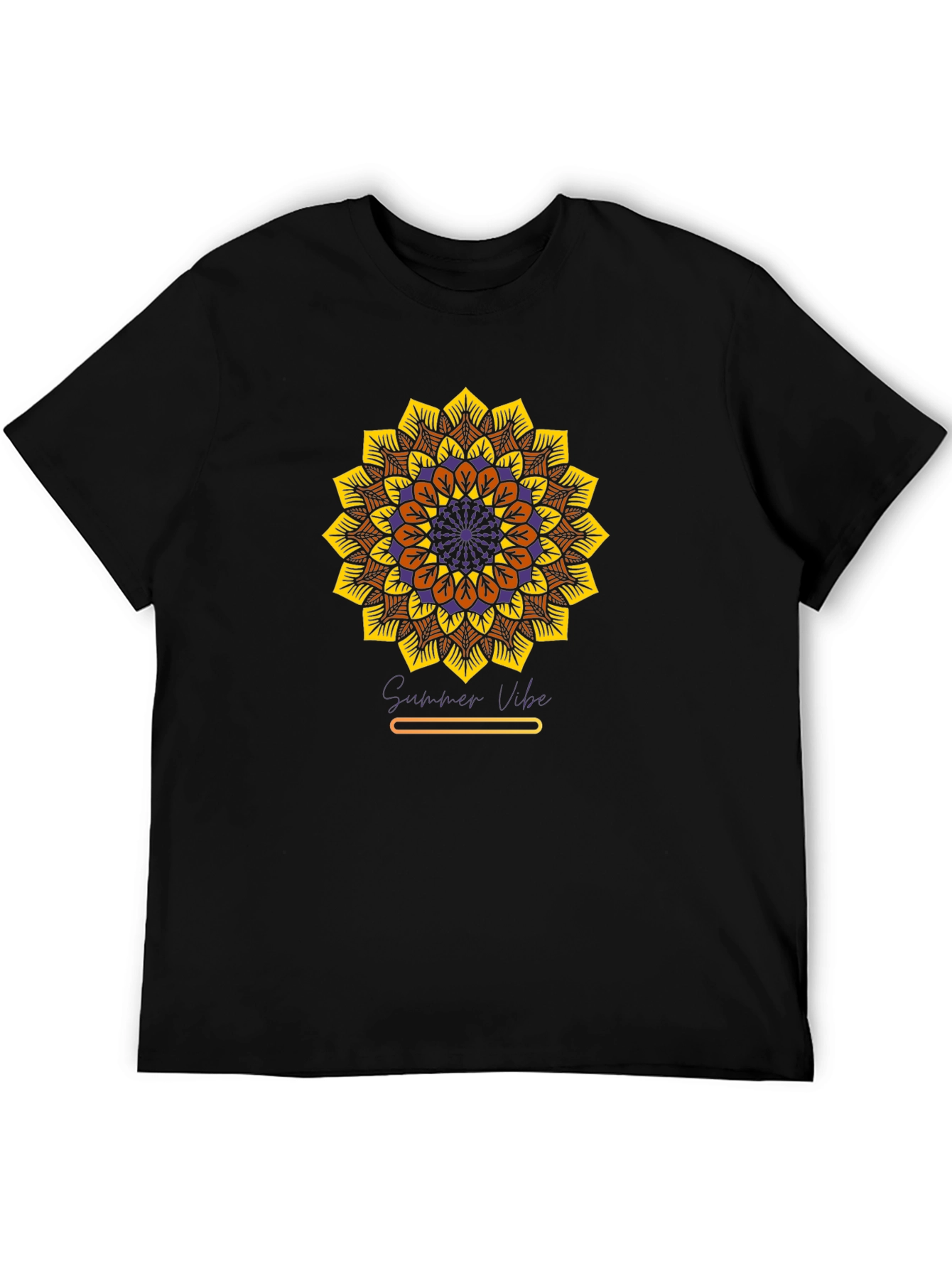 Sunflower Mandala Graphic Tee - Summer Vibe