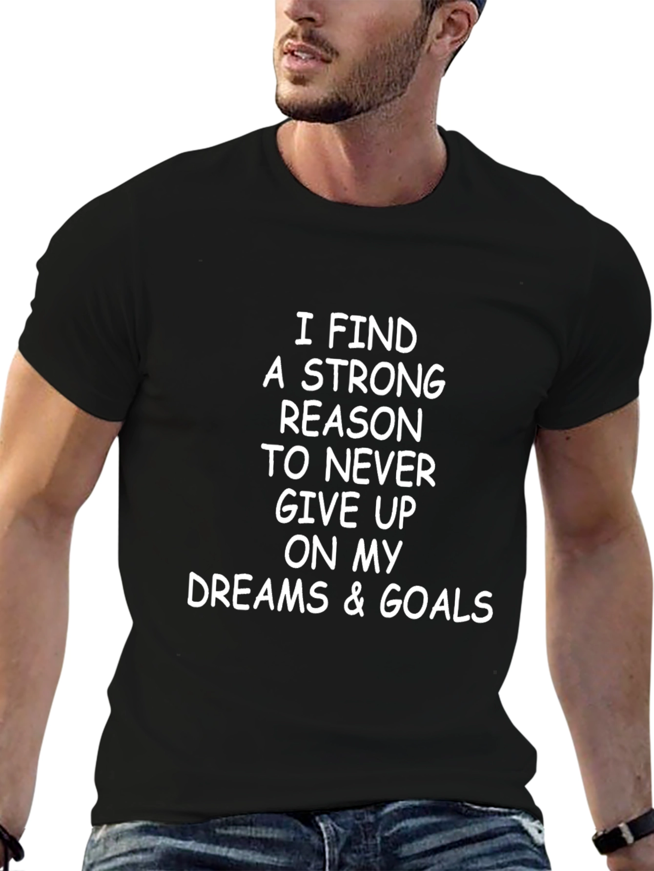 Motivational Graphic Tee - Never Give Up