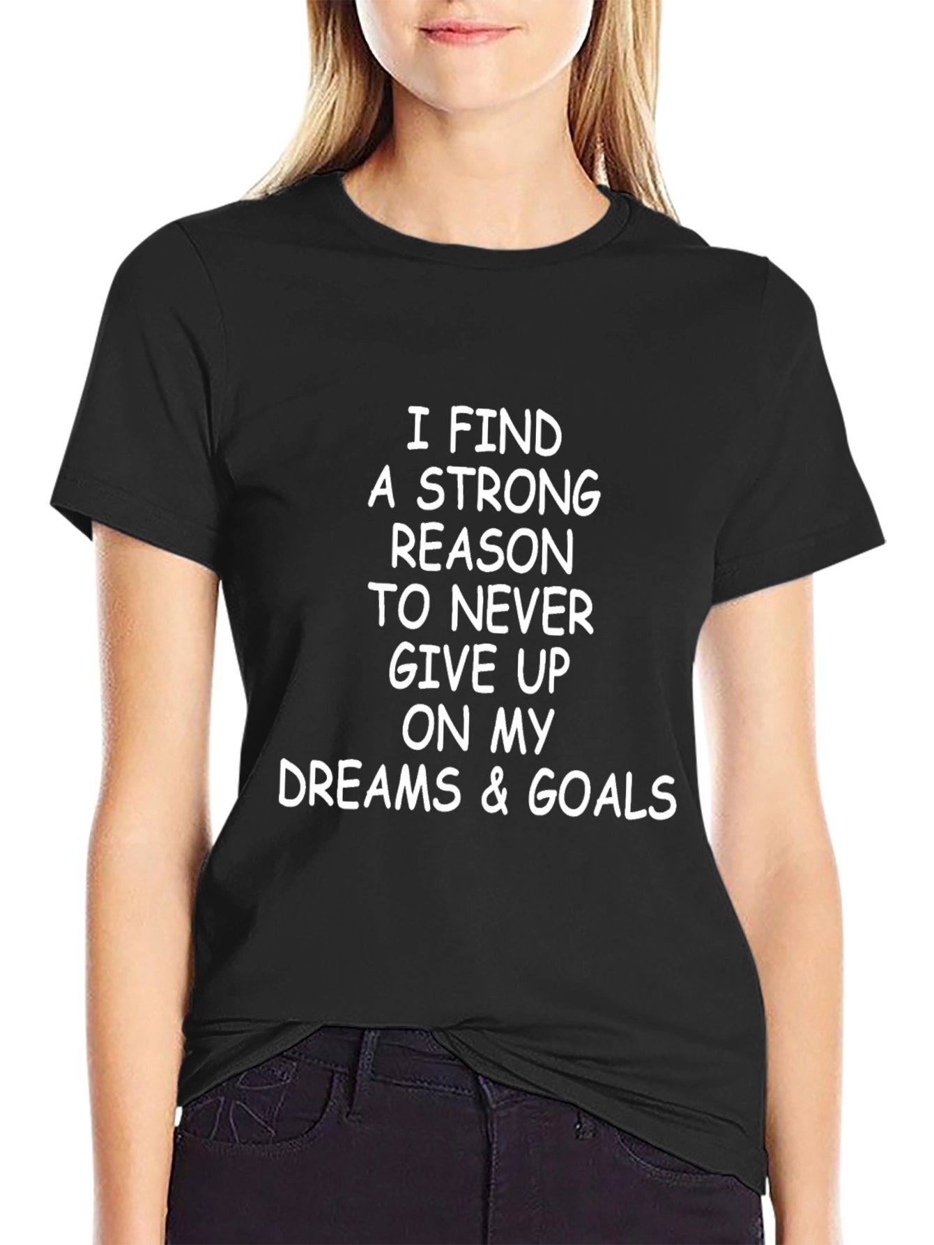 Motivational Graphic Tee - Never Give Up