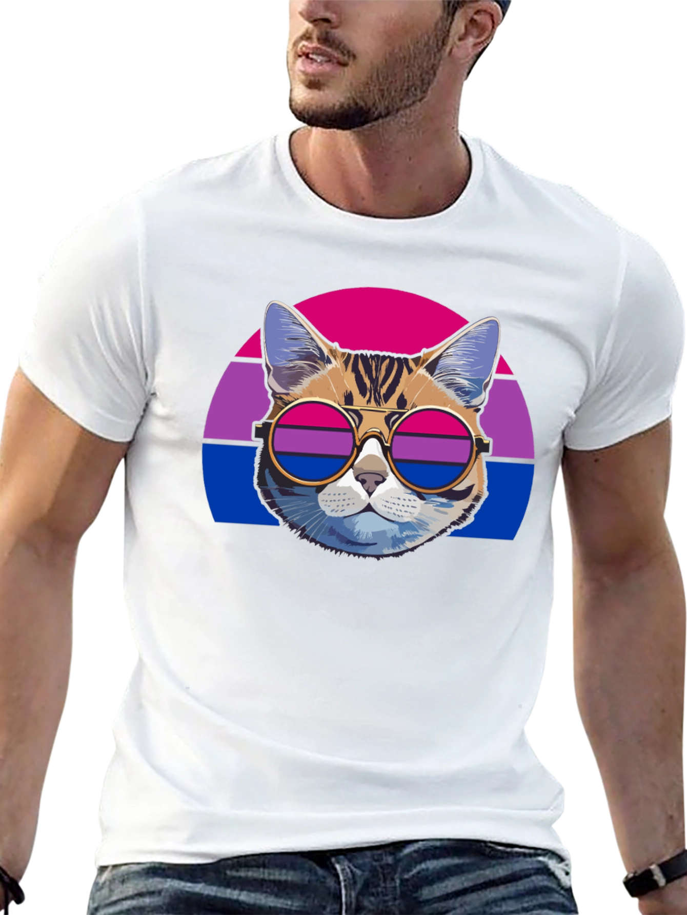 Cool Cat Bi Pride T-Shirt