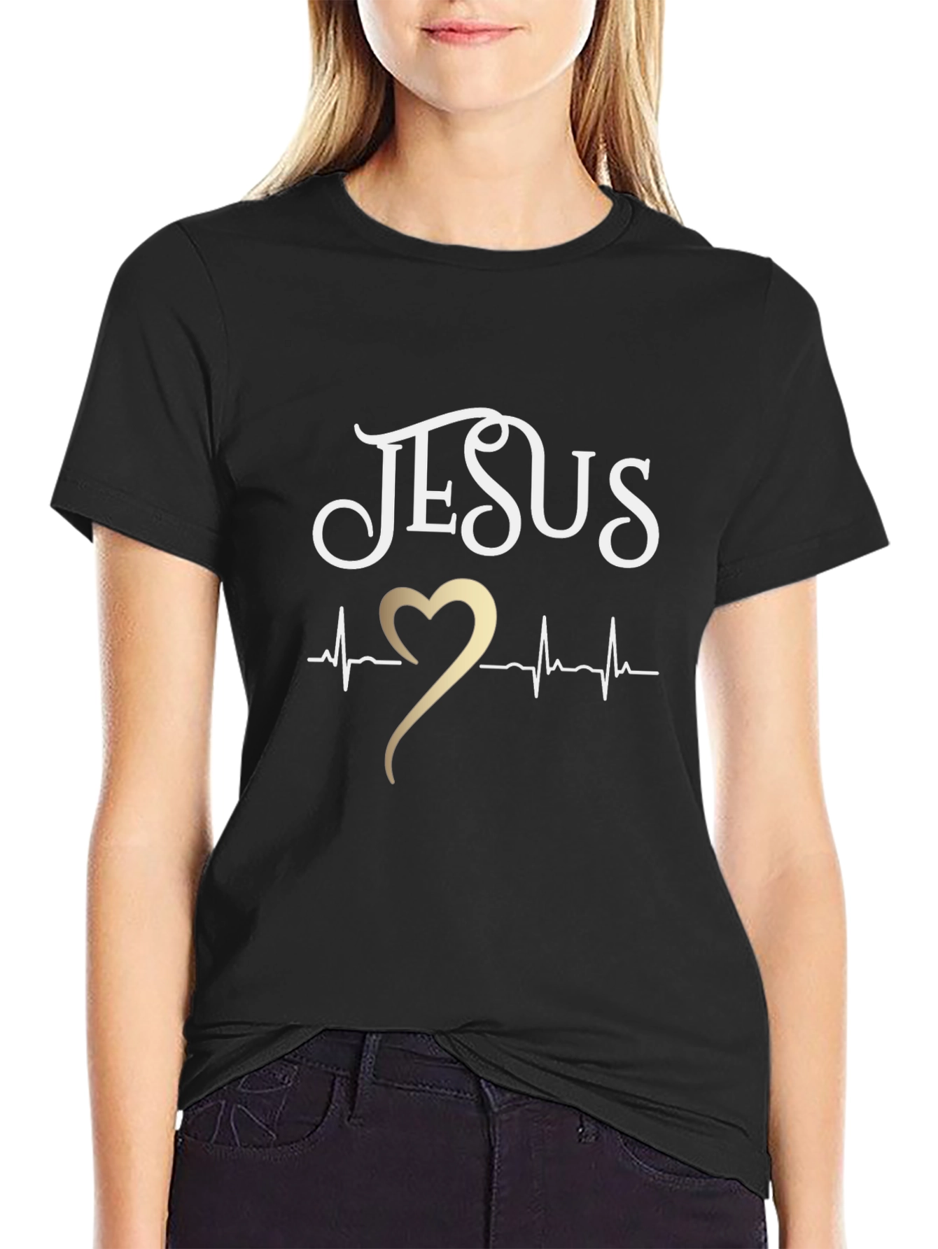 Jesus Heartbeat Graphic Tee - Christian Faith T-Shirt