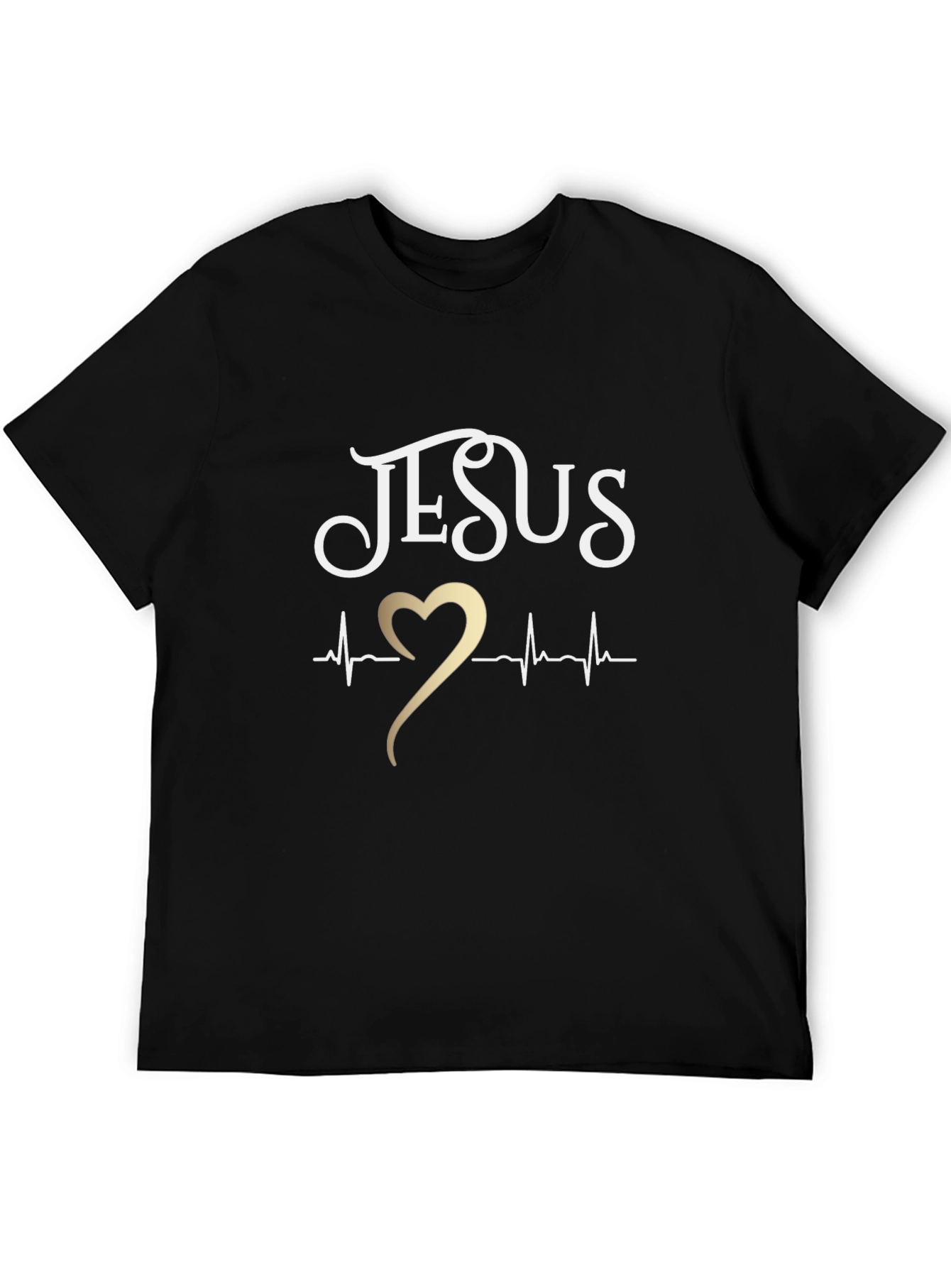 Jesus Heartbeat Graphic Tee - Christian Faith T-Shirt