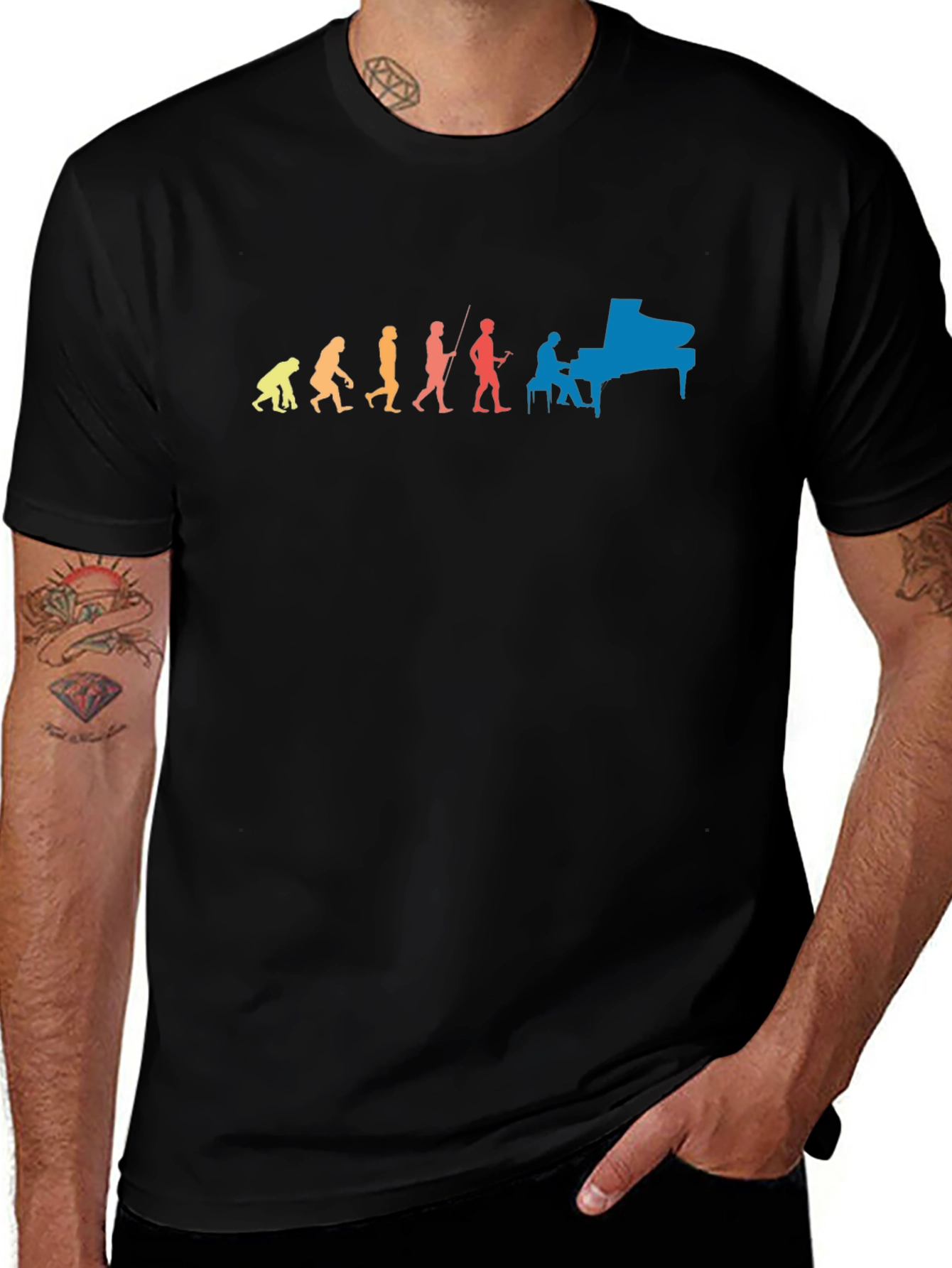 Evolution of Man and Music T-Shirt