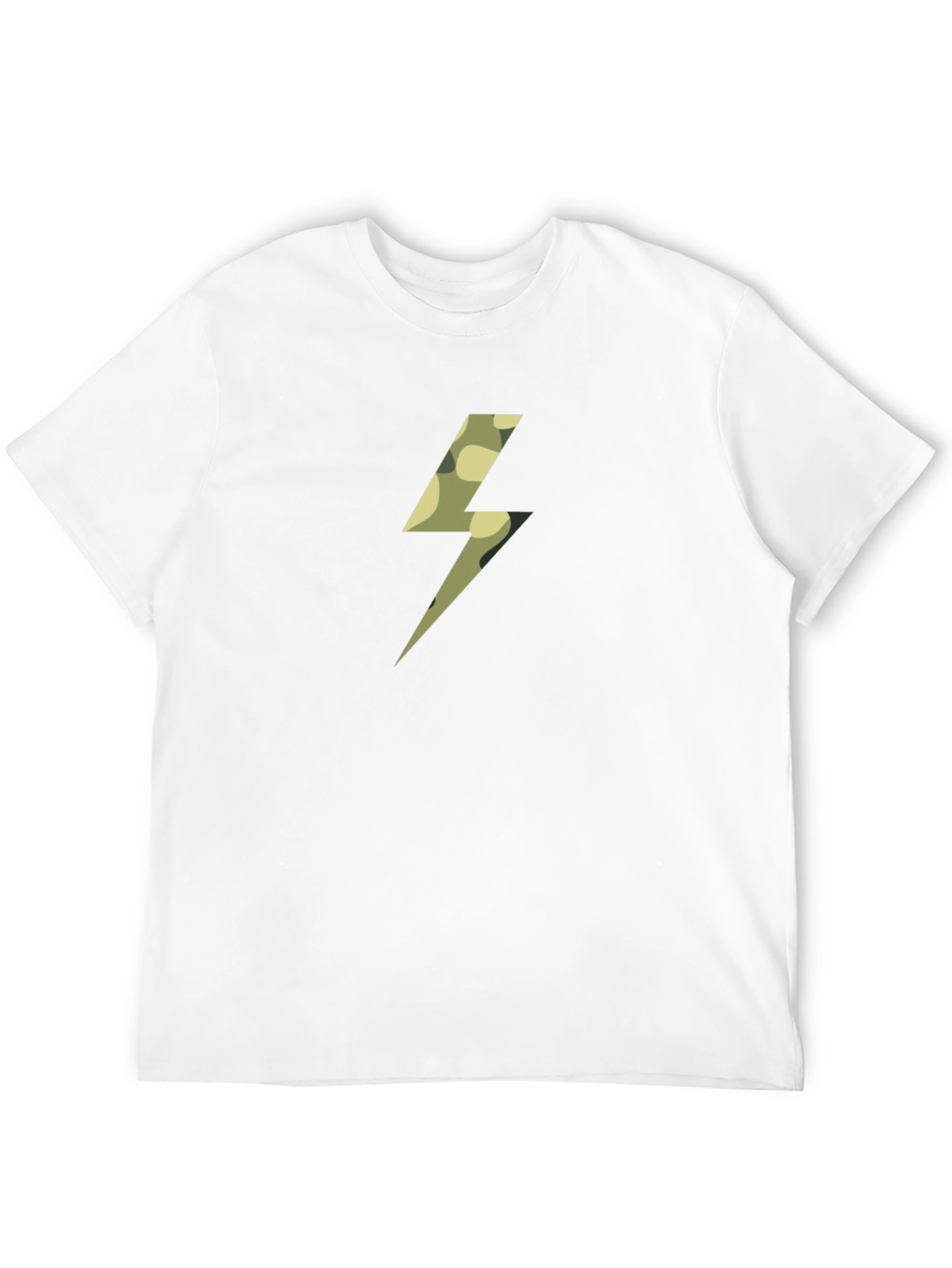 Camo Bolt Black T-Shirt - Striking Graphic Tee