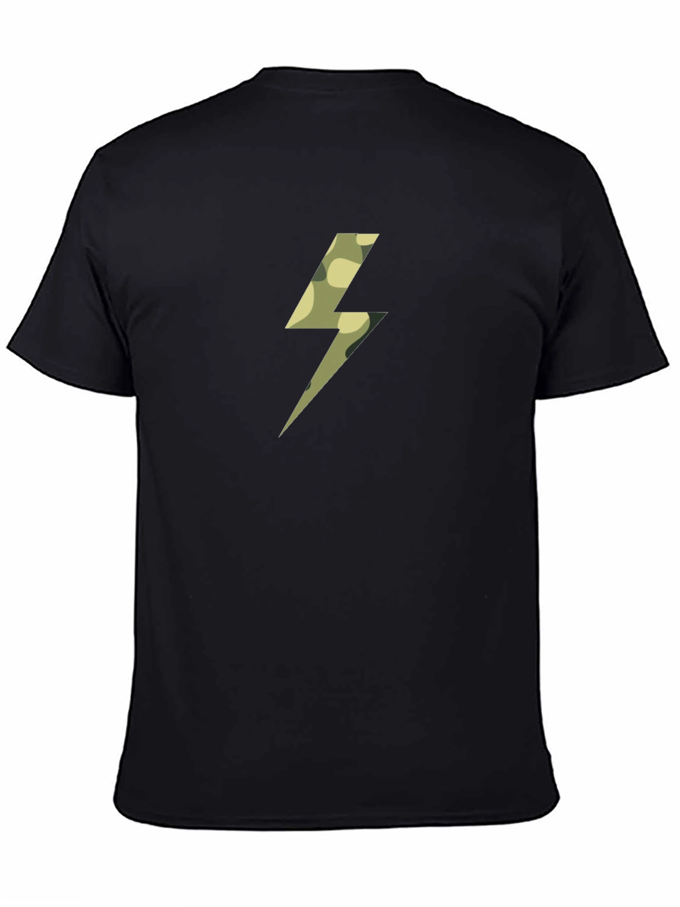 Camo Bolt Black T-Shirt - Striking Graphic Tee