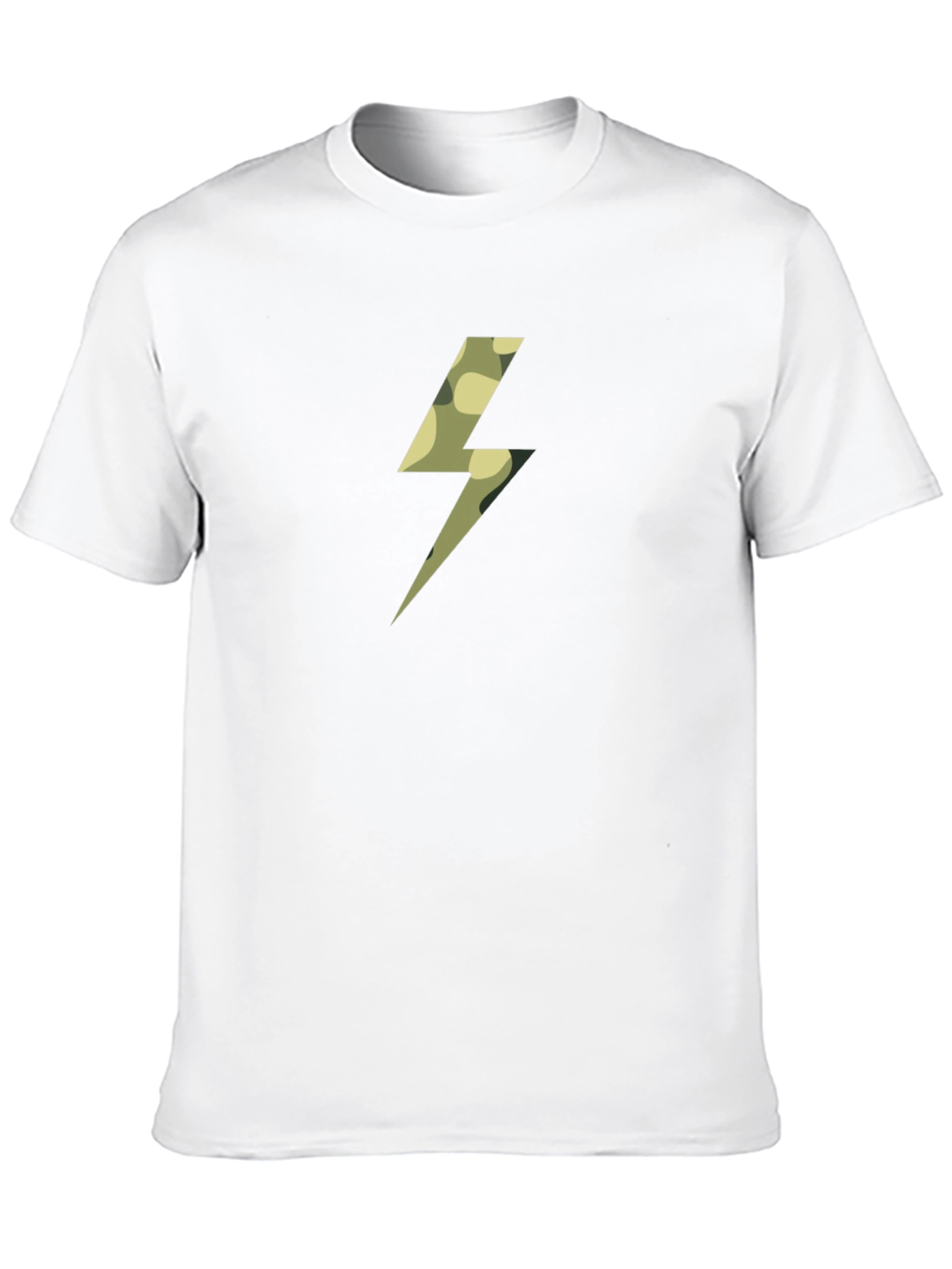 Camo Bolt Black T-Shirt - Striking Graphic Tee
