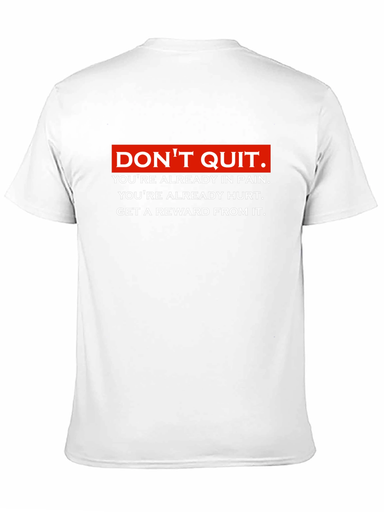Motivational Dont Quit Graphic Black T-Shirt