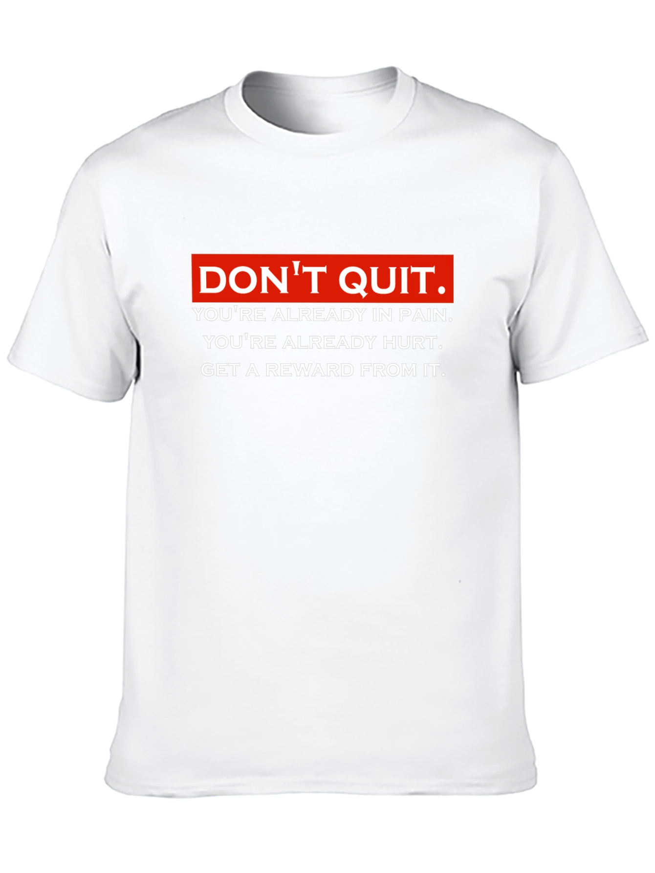Motivational Dont Quit Graphic Black T-Shirt