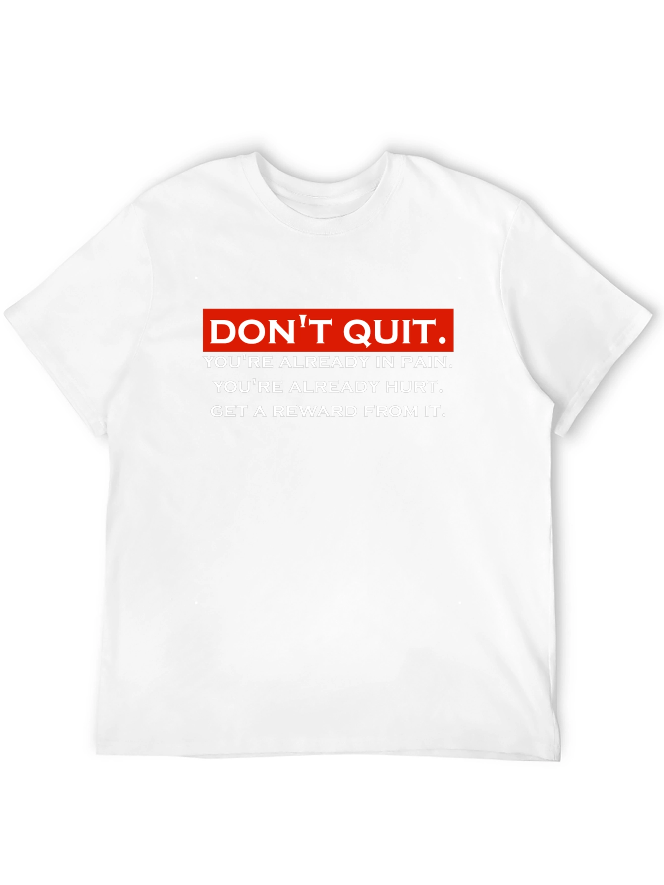 Motivational Dont Quit Graphic Black T-Shirt