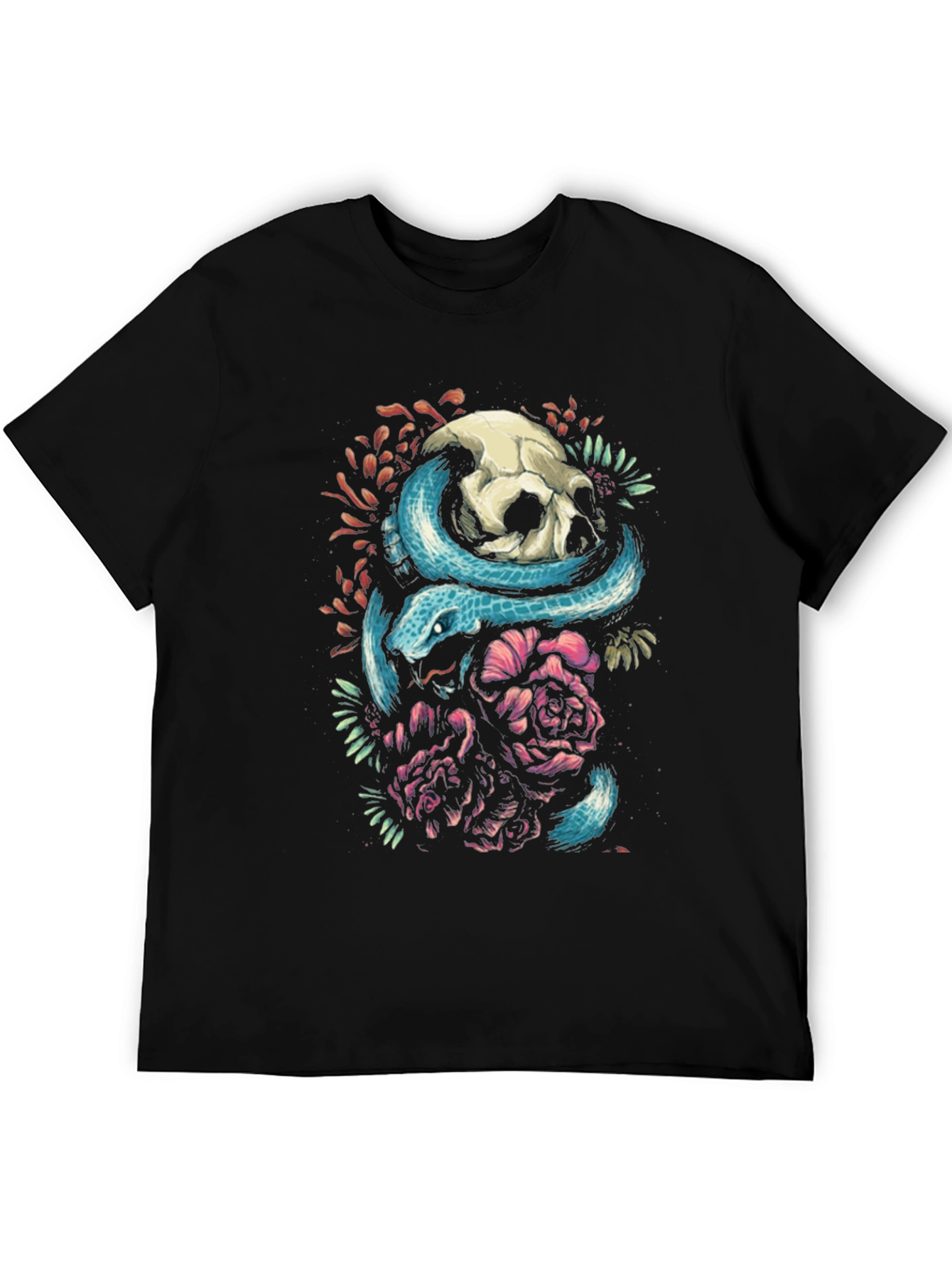 Skull & Snake Graphic Tee - Unique Design