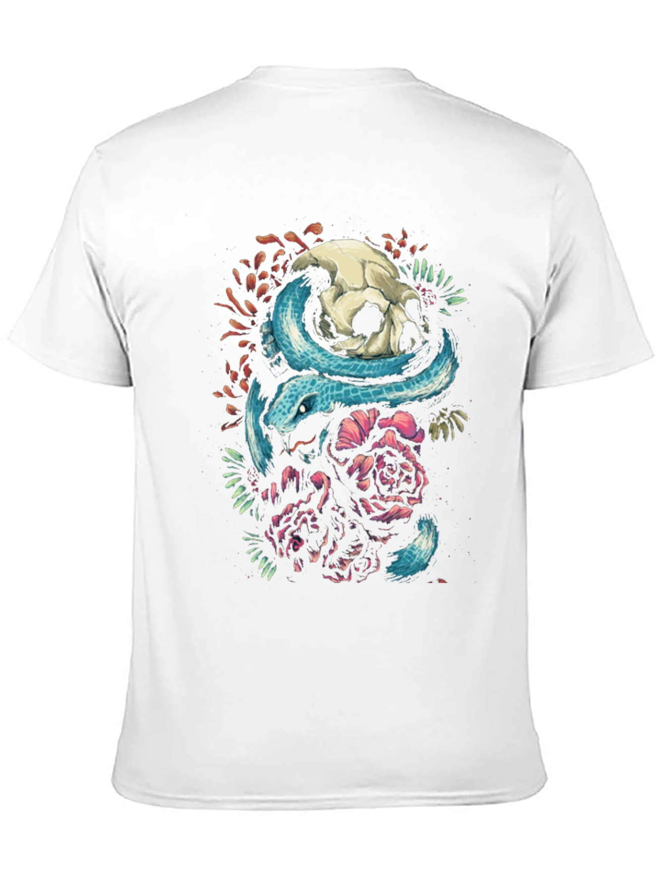 Skull & Snake Graphic Tee - Unique Design