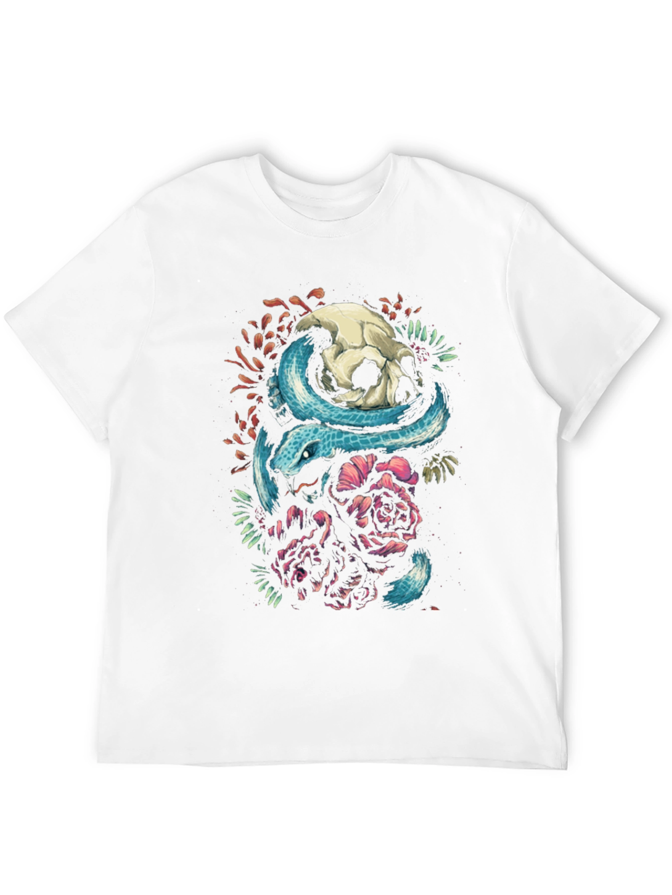 Skull & Snake Graphic Tee - Unique Design