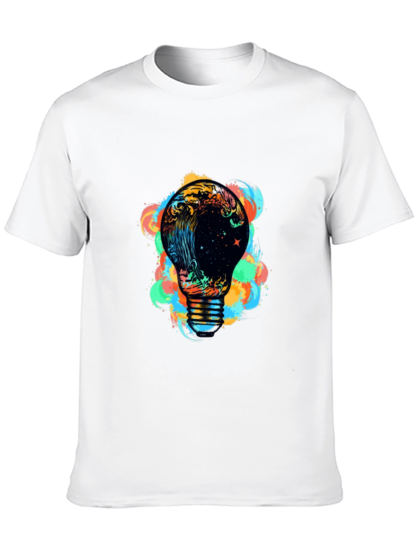 Cosmic Wave Bulb Graphic Black Tee
