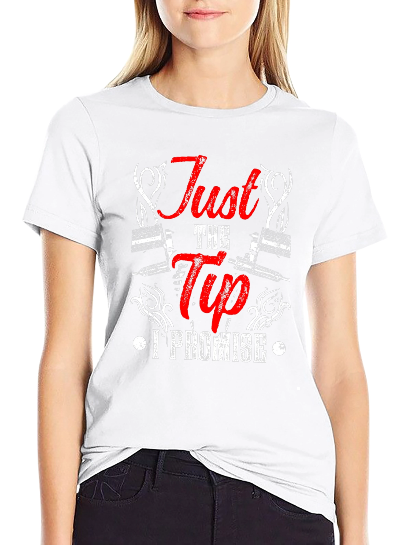 Just the Tip I Promise Black T-Shirt