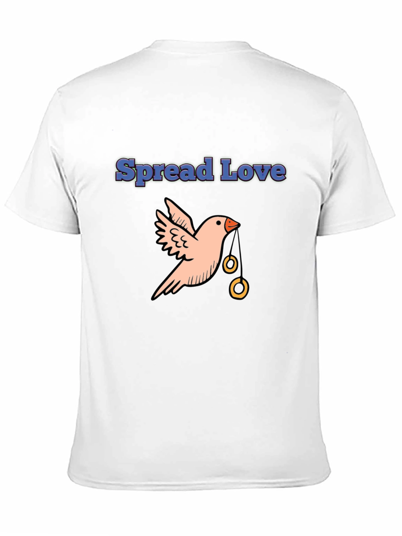 Spread Love Bird Graphic Tee - Black Cotton Casual