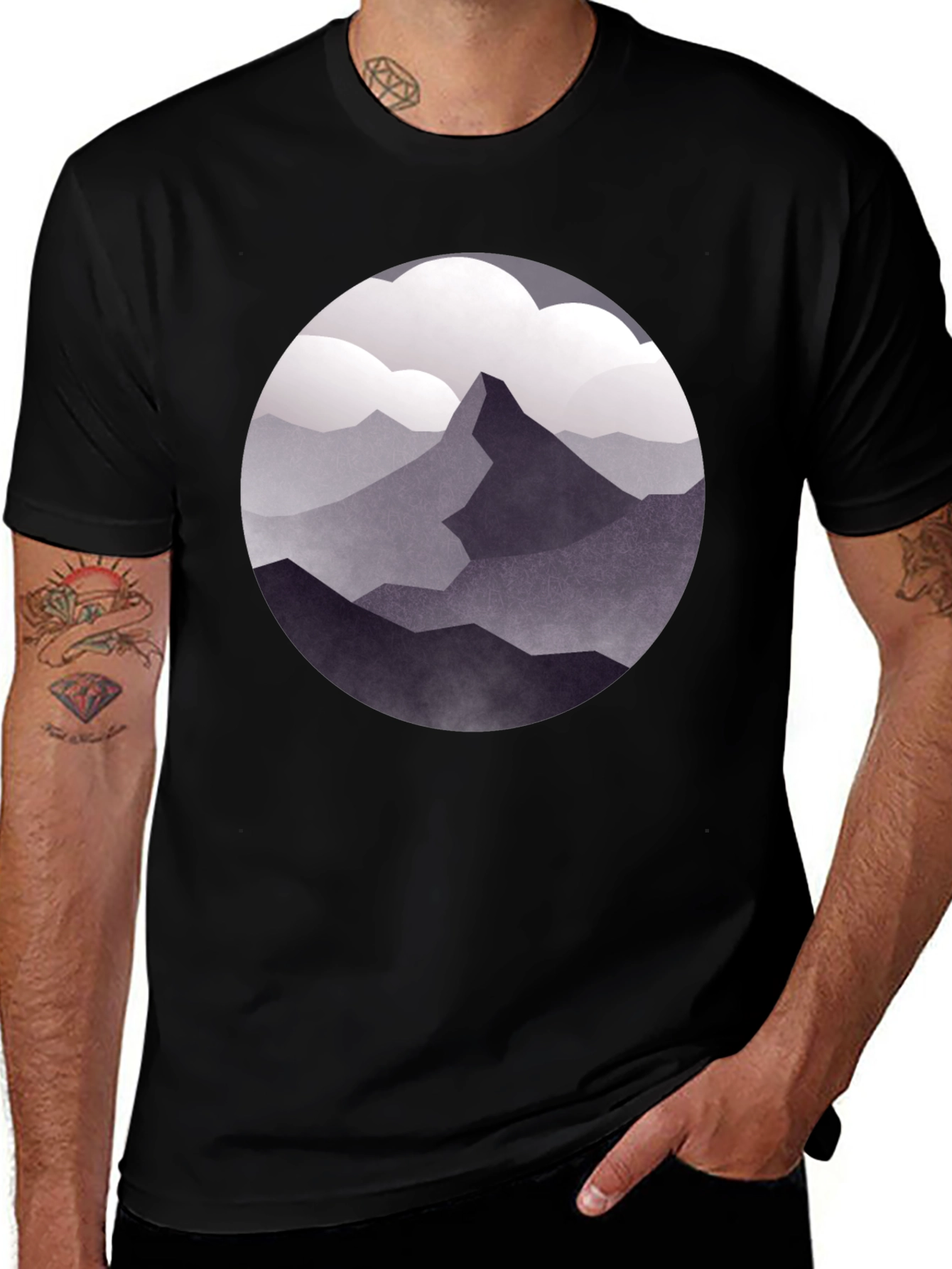 Mountain Peak Graphic Tee - Nature Inspired Design