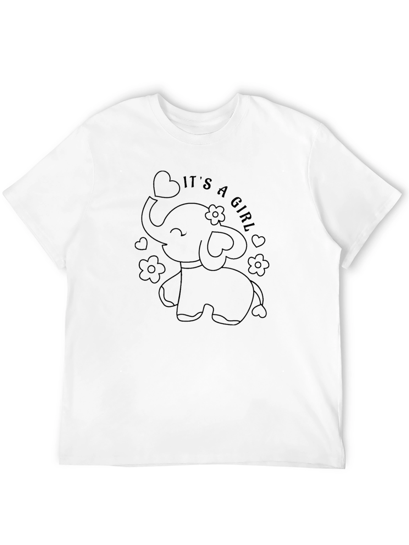 Its a Girl Elephant Baby Shower T-Shirt