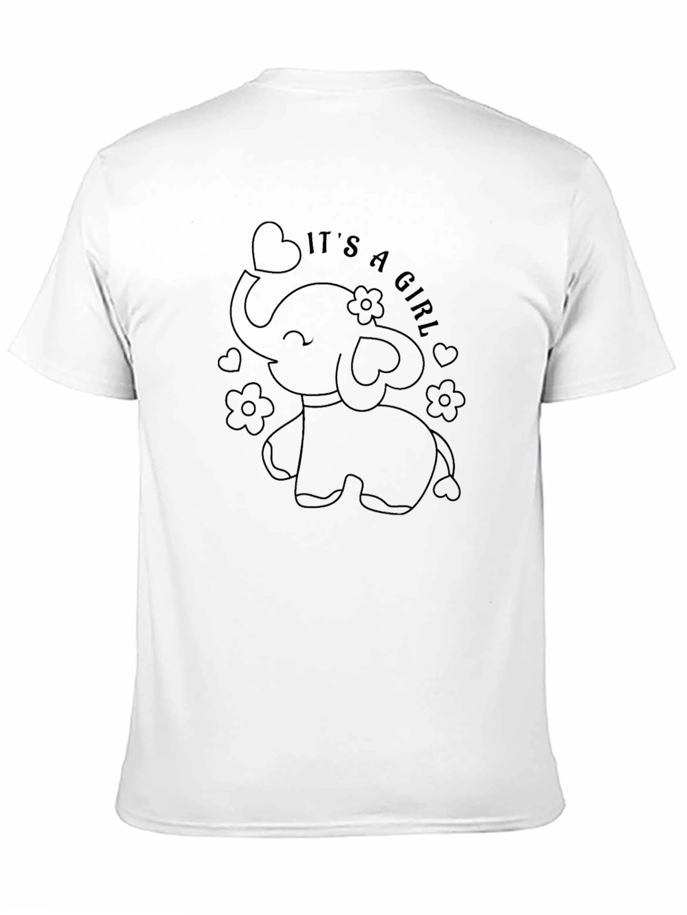 Its a Girl Elephant Baby Shower T-Shirt