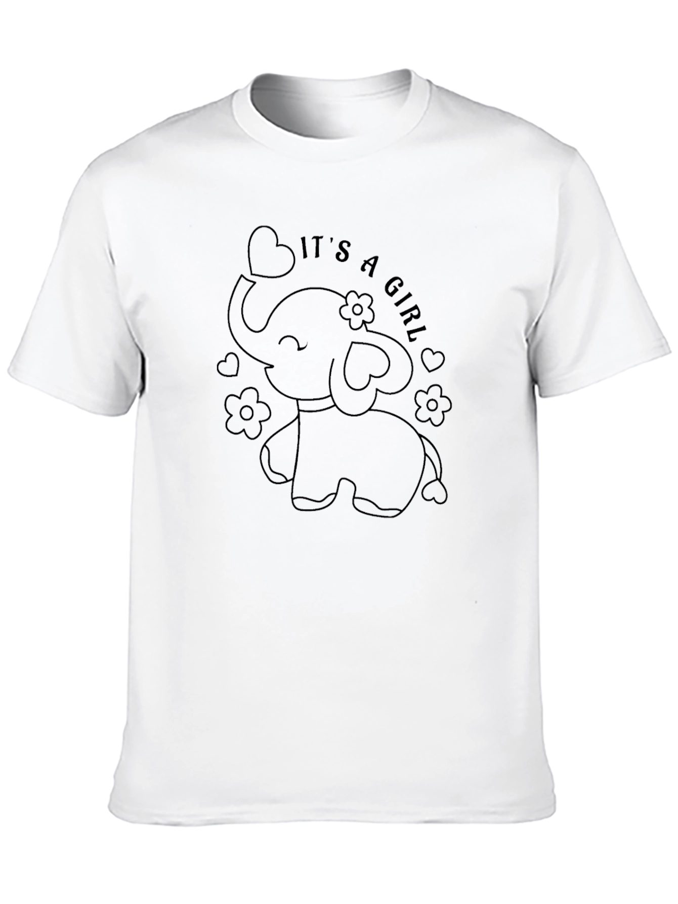 Its a Girl Elephant Baby Shower T-Shirt