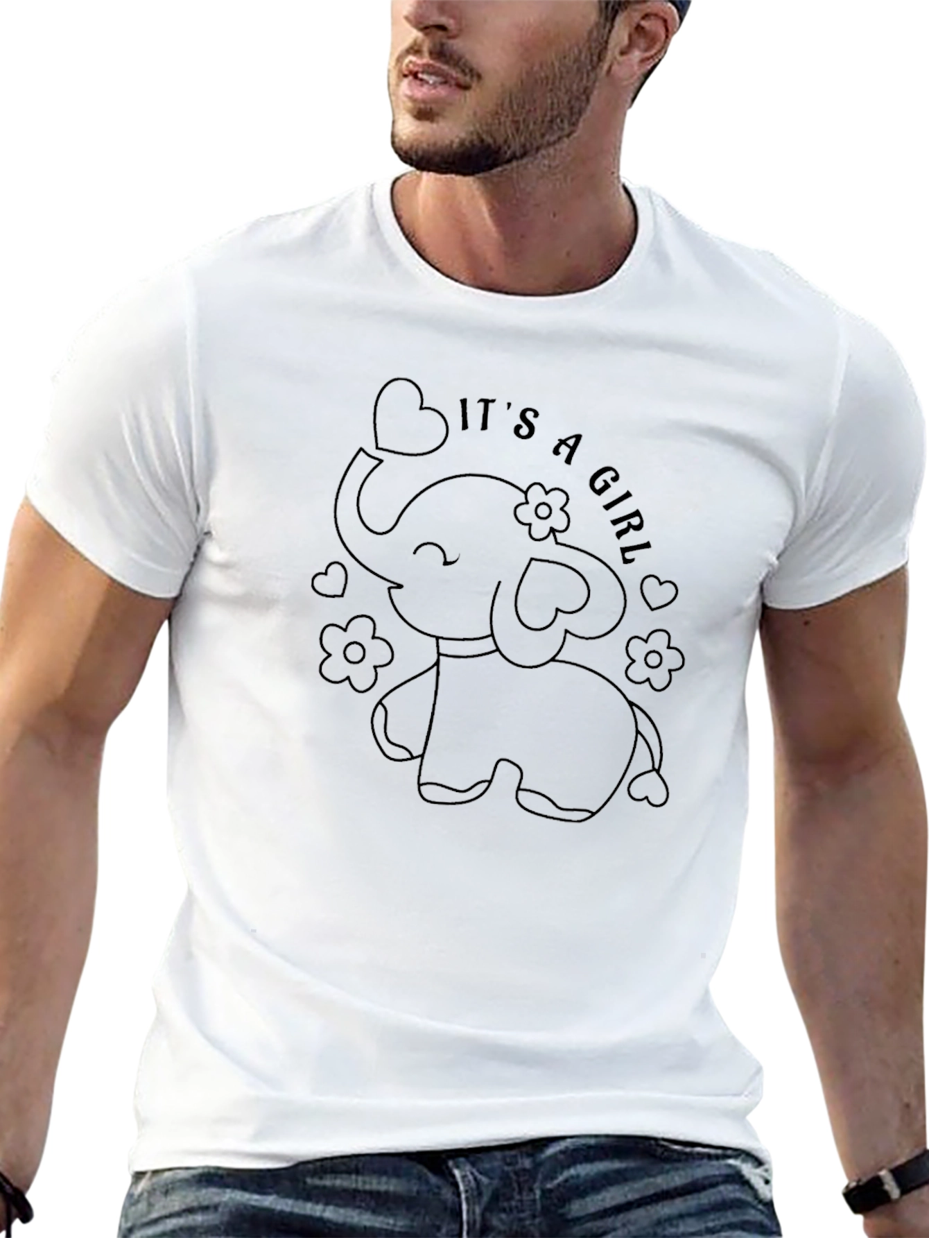 Its a Girl Elephant Baby Shower T-Shirt