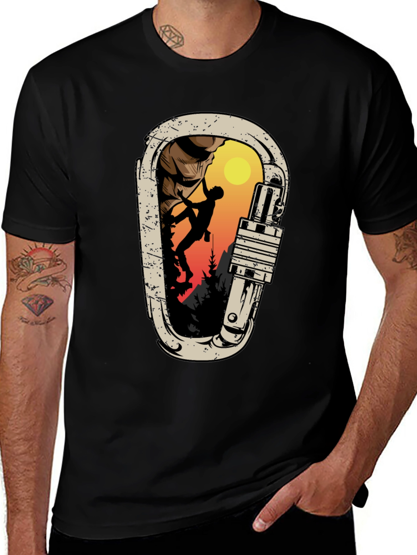 Climbing Carabiner Graphic T-Shirt