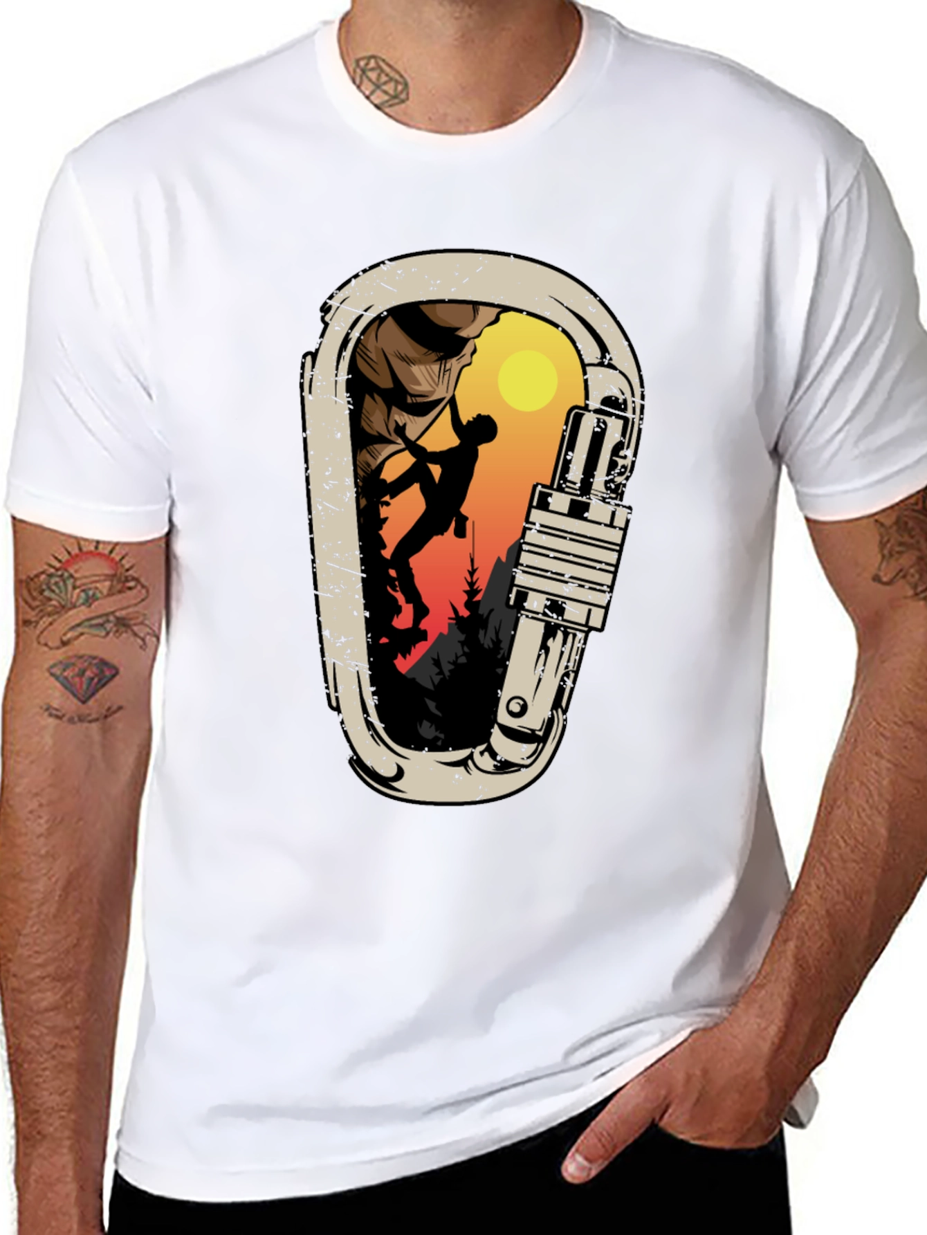 Climbing Carabiner Graphic T-Shirt