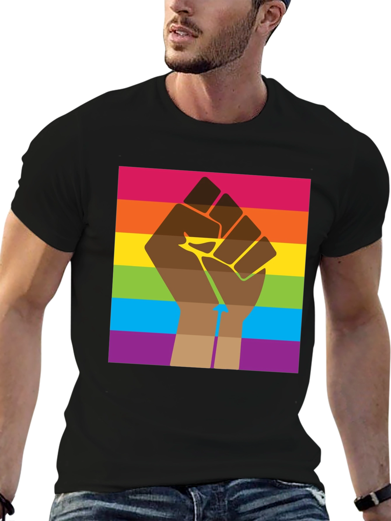 Equality Fist Rainbow T-Shirt