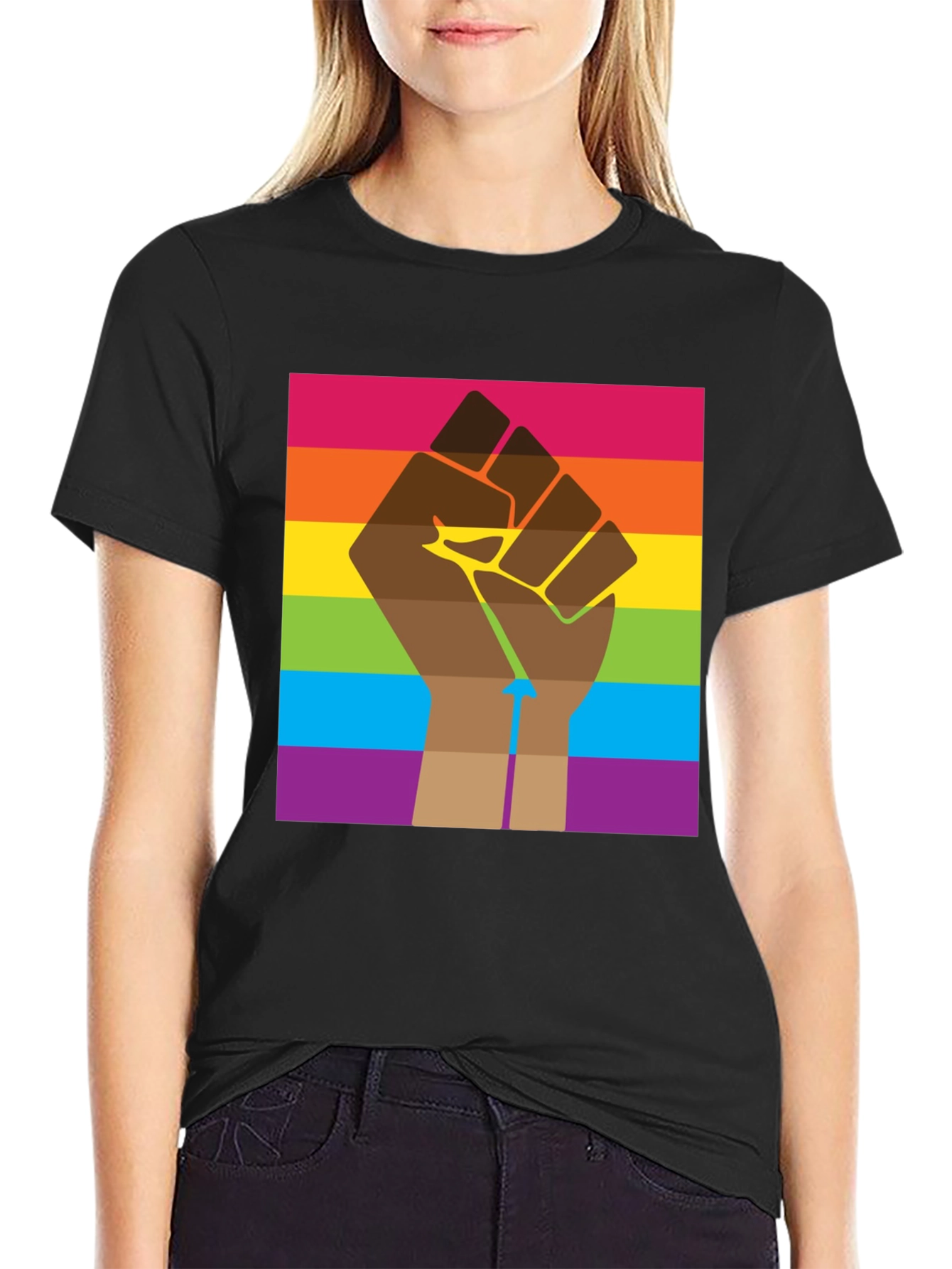 Equality Fist Rainbow T-Shirt