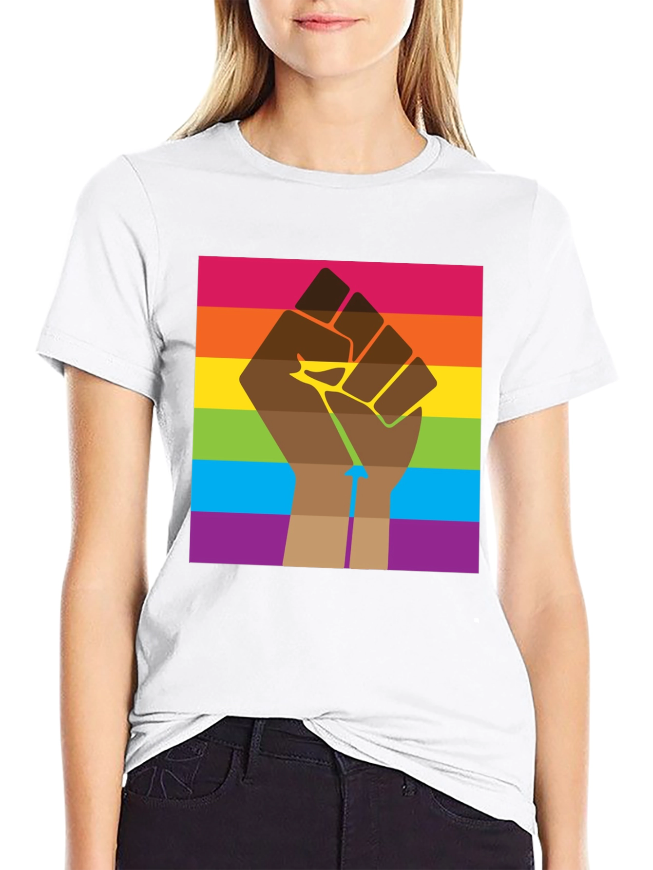 Equality Fist Rainbow T-Shirt
