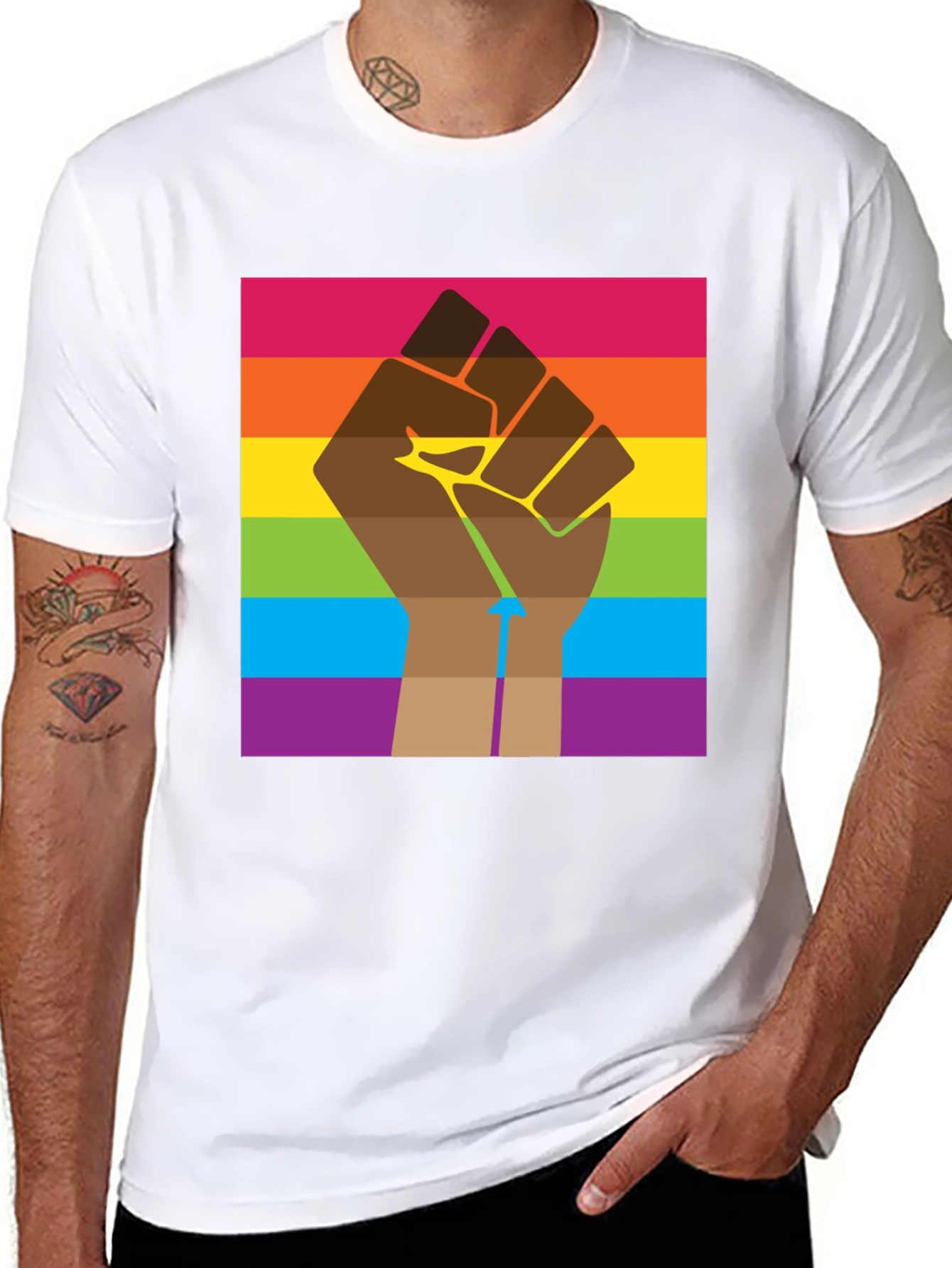 Equality Fist Rainbow T-Shirt