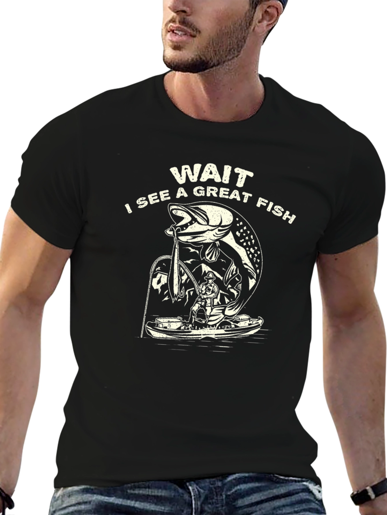 Wait I See a Great Fish Graphic Tee