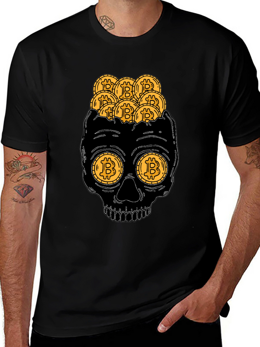 Bitcoin Skull T-Shirt Crypto Currency Tee