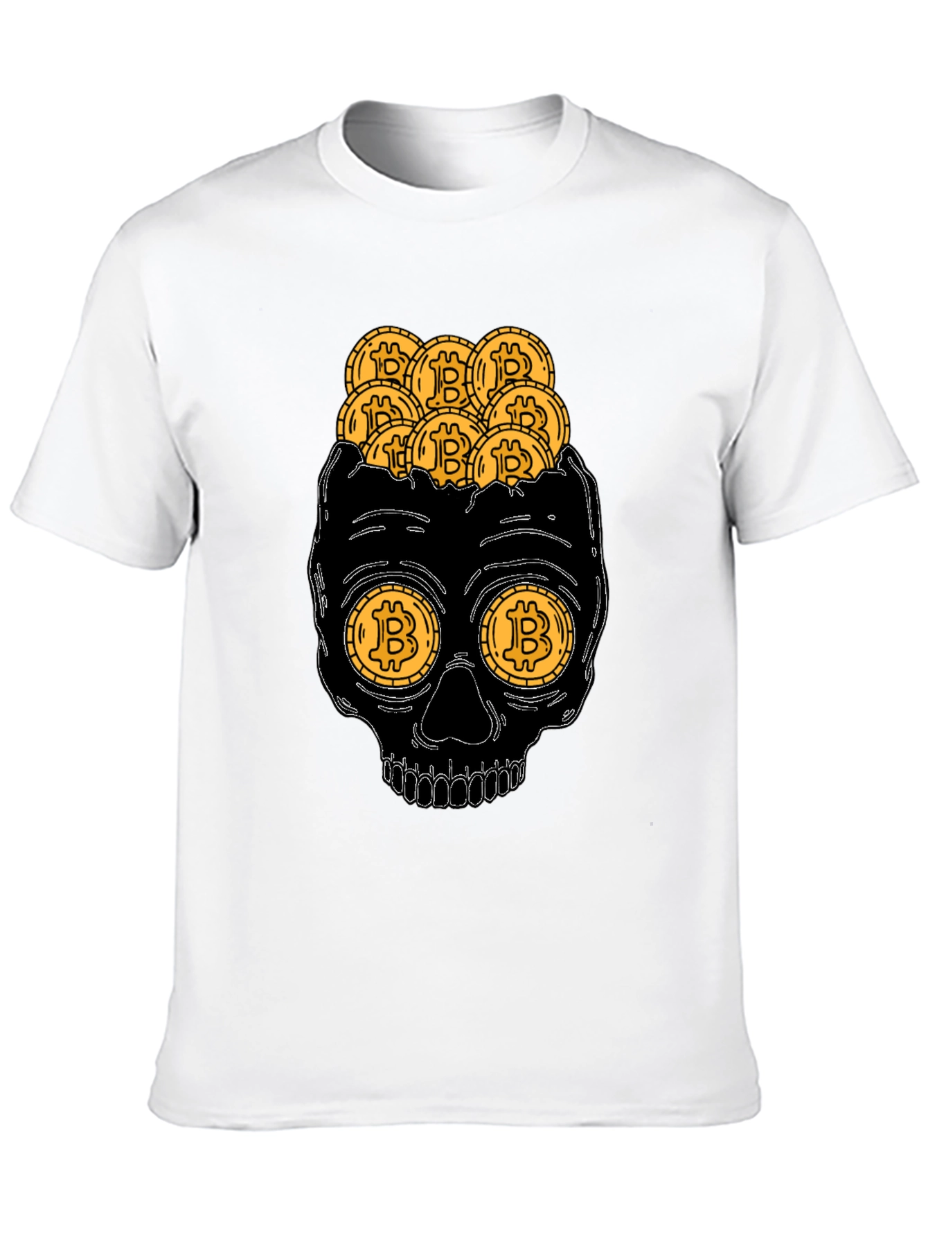 Bitcoin Skull T-Shirt Crypto Currency Tee