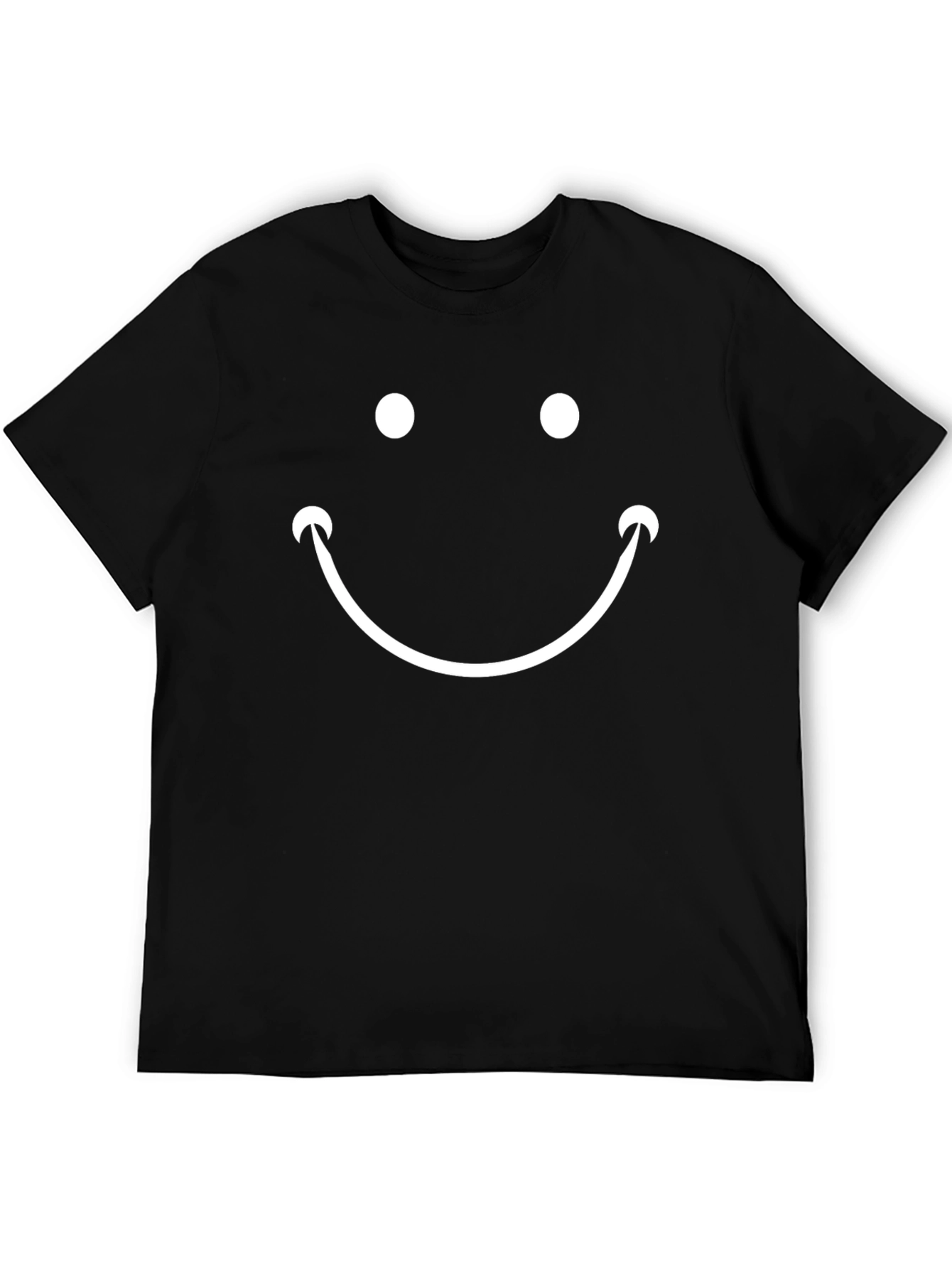 Smiley Face Graphic T-Shirt - Casual Wear