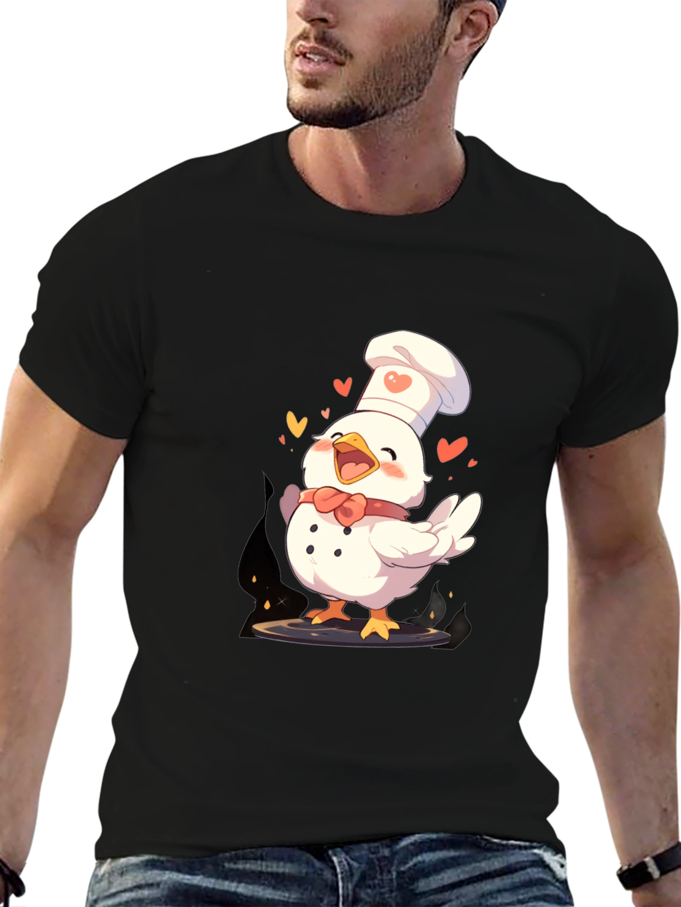 Chef Chicken Graphic Tee - Fun Cooking Shirt