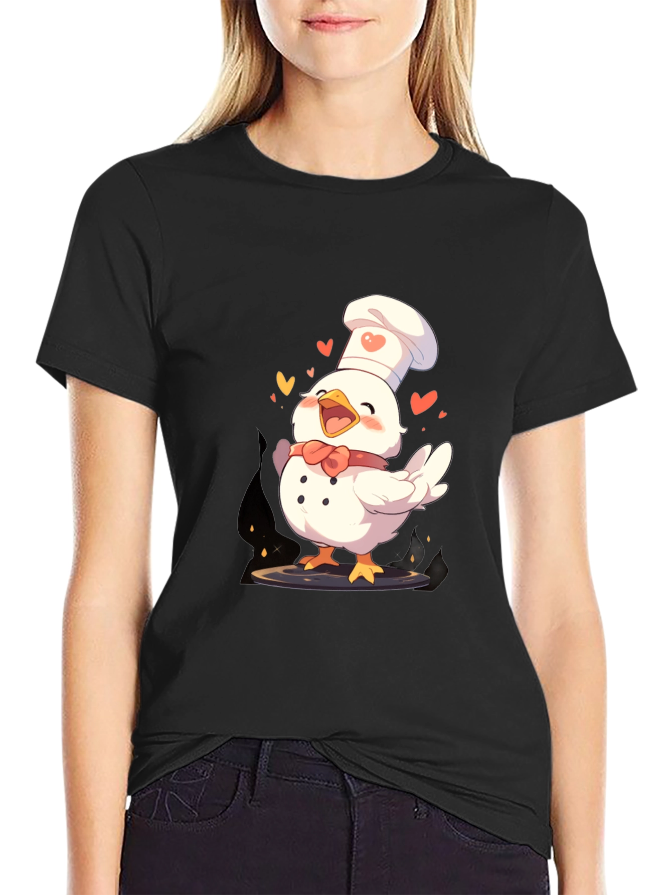 Chef Chicken Graphic Tee - Fun Cooking Shirt