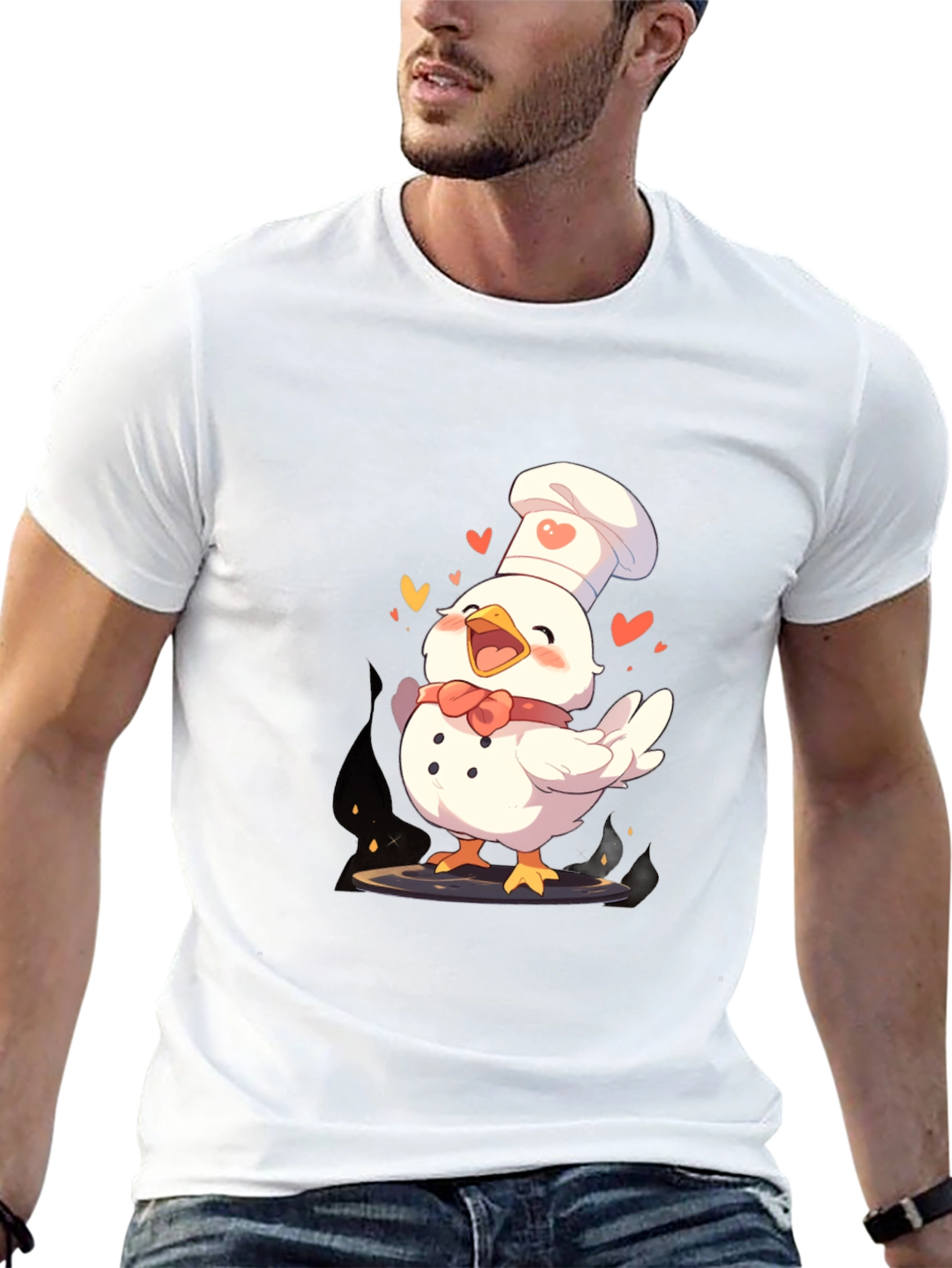 Chef Chicken Graphic Tee - Fun Cooking Shirt