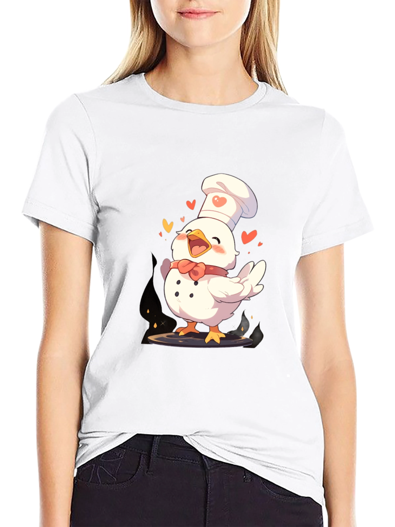 Chef Chicken Graphic Tee - Fun Cooking Shirt