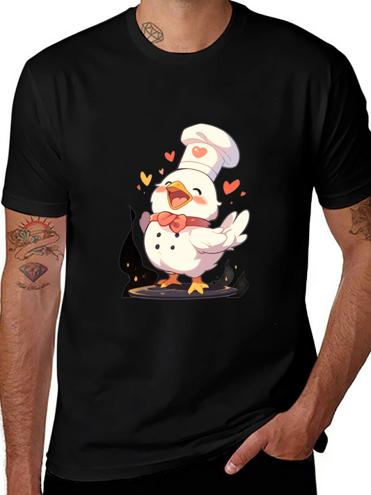 Chef Chicken Graphic Tee - Fun Cooking Shirt