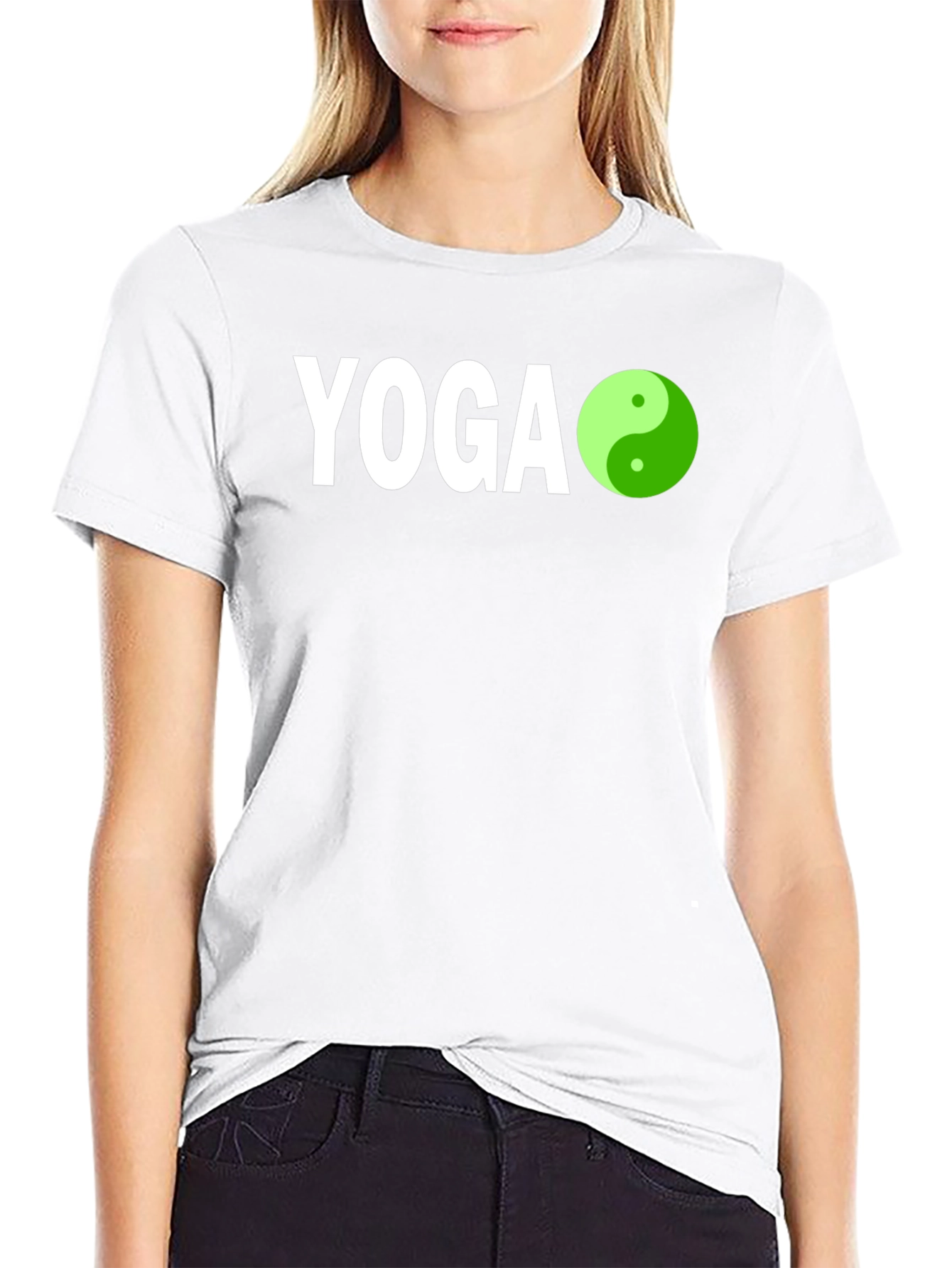 Yoga Yin Yang T-Shirt - Black
