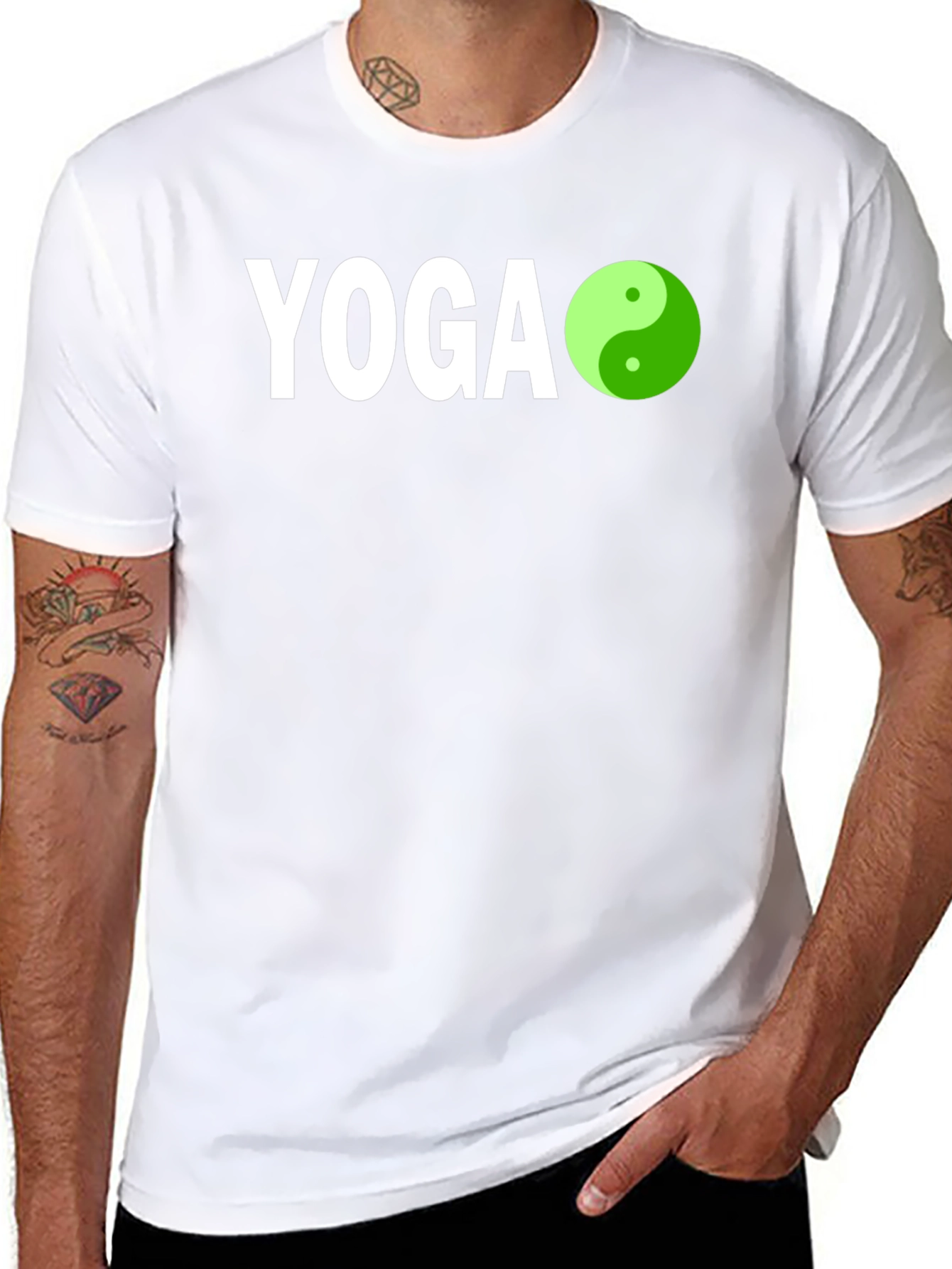 Yoga Yin Yang T-Shirt - Black