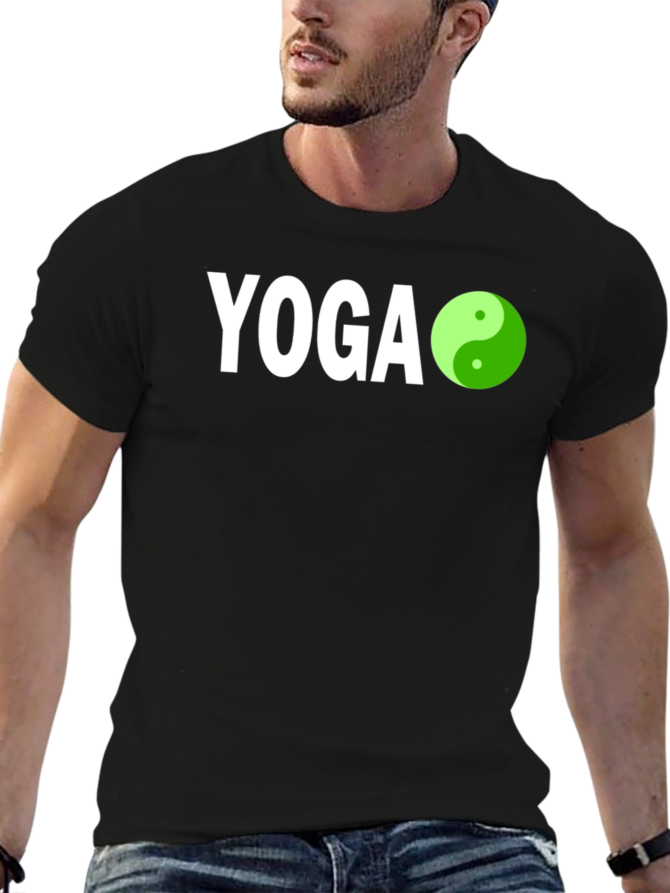 Yoga Yin Yang T-Shirt - Black