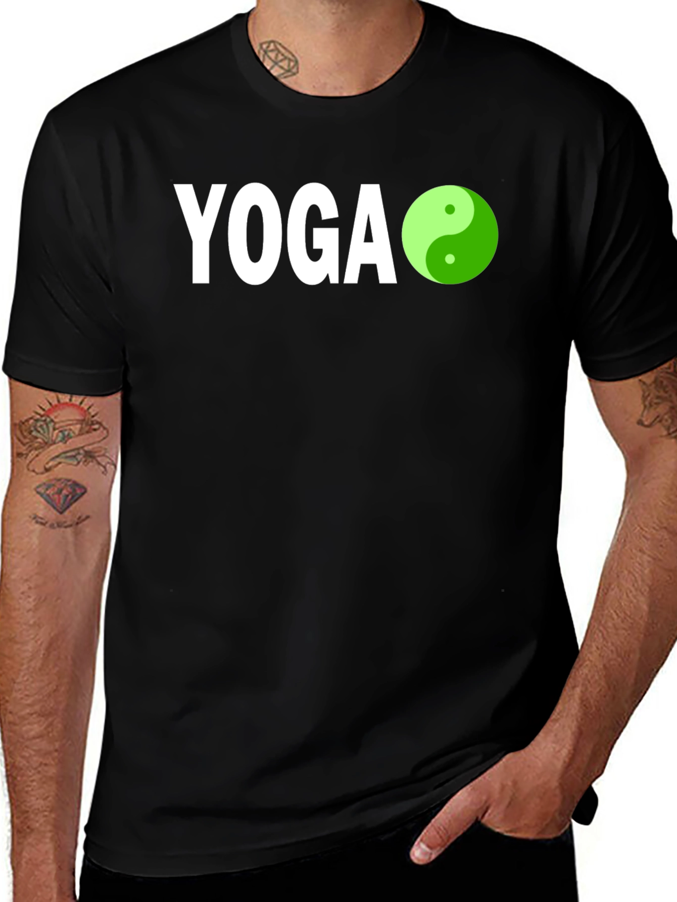 Yoga Yin Yang T-Shirt - Black