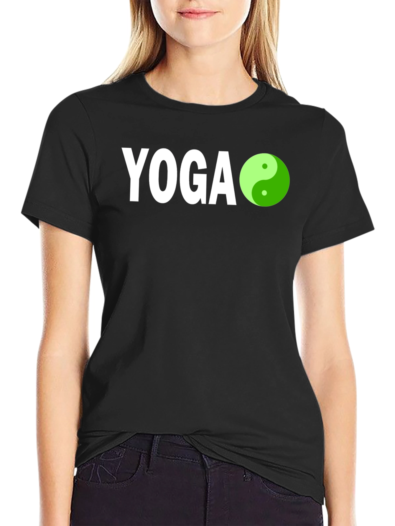 Yoga Yin Yang T-Shirt - Black