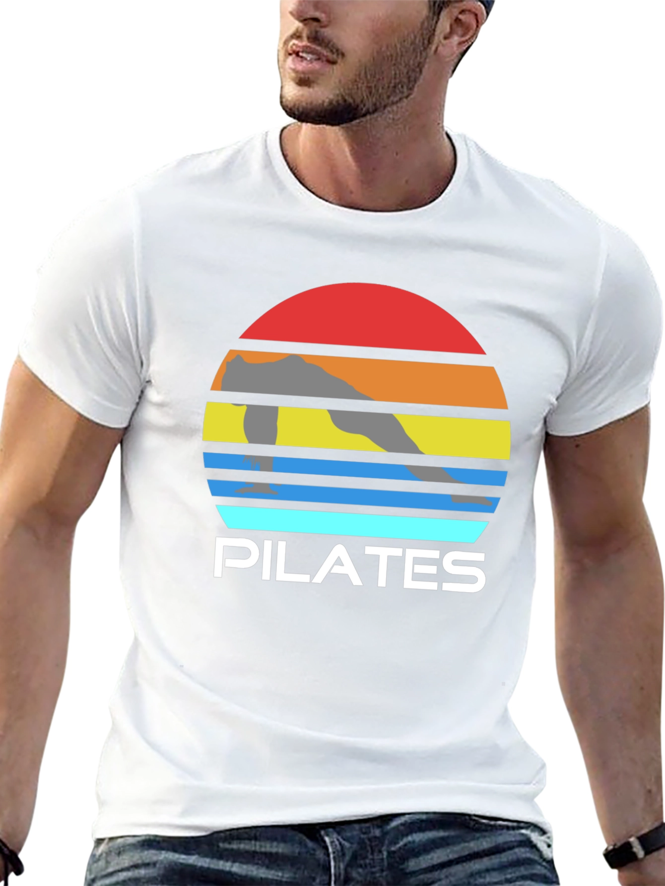 Pilates Sunset Graphic Tee - Fitness Apparel