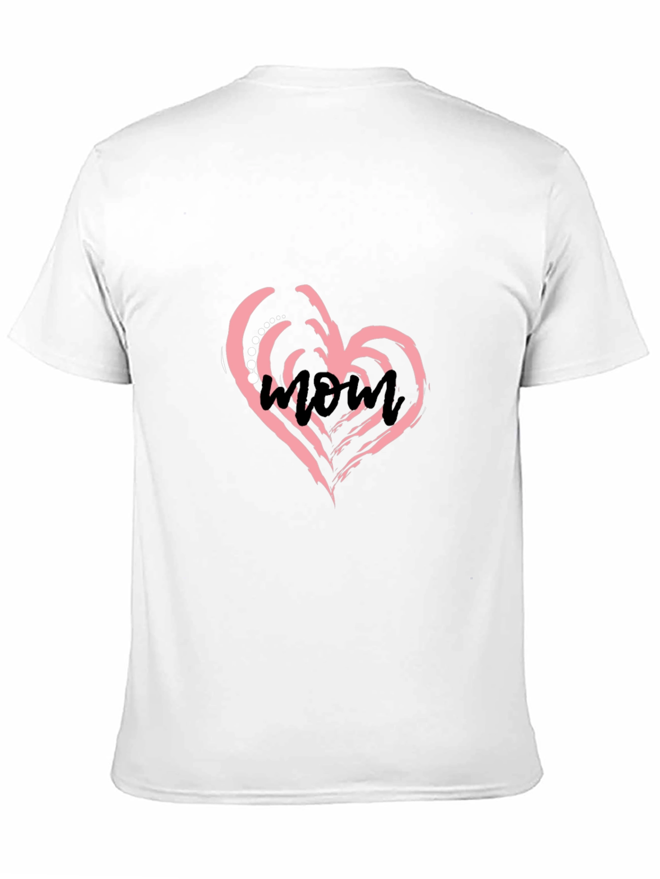 Stylish Black T-Shirt with Mom Heart Design