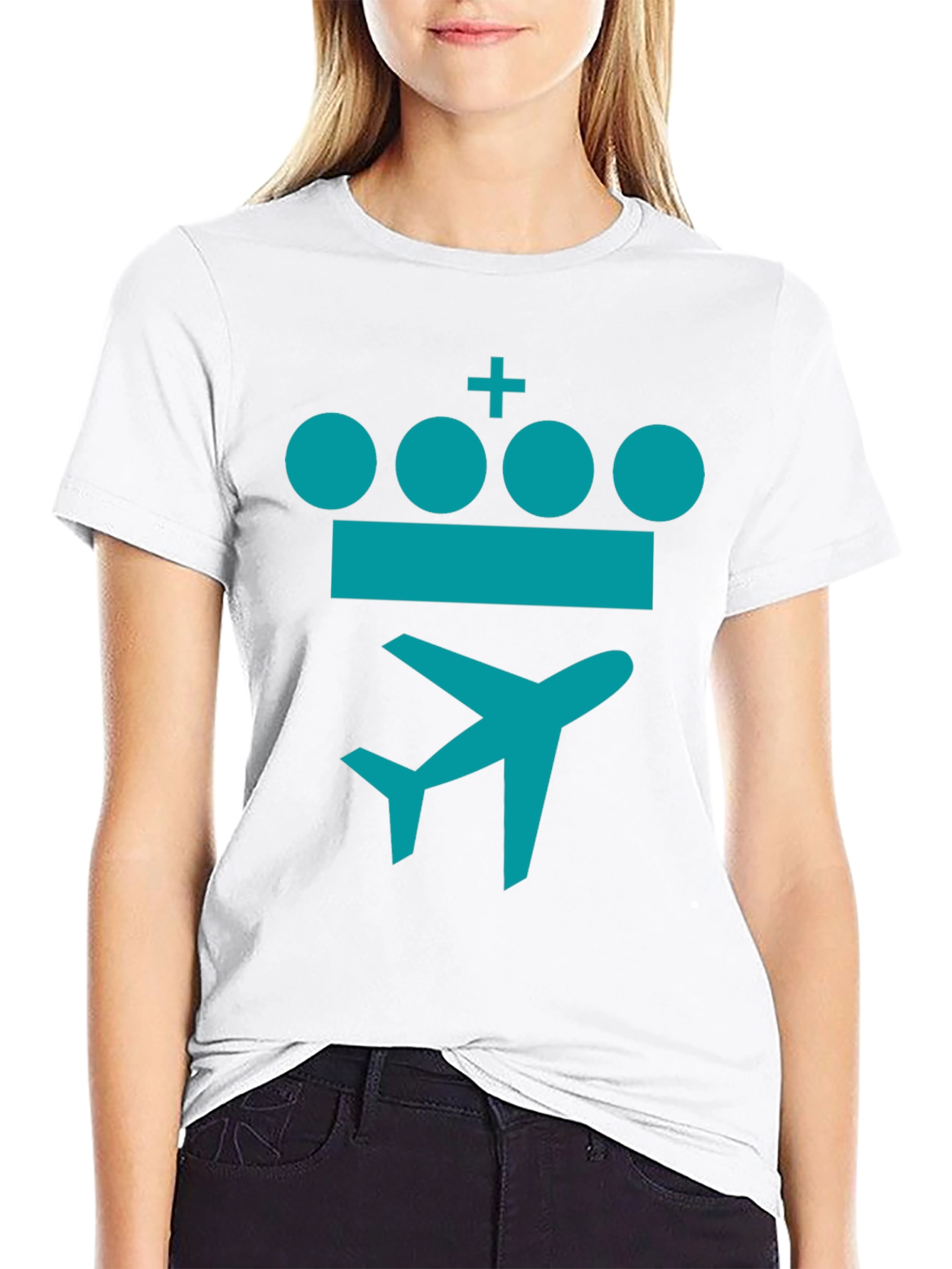 Crown Plane Graphic Tee - Stylish Travel Shirt
