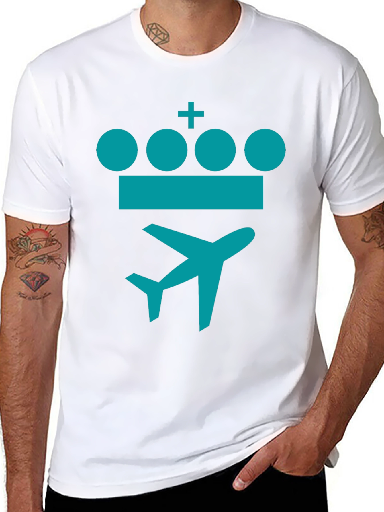 Crown Plane Graphic Tee - Stylish Travel Shirt