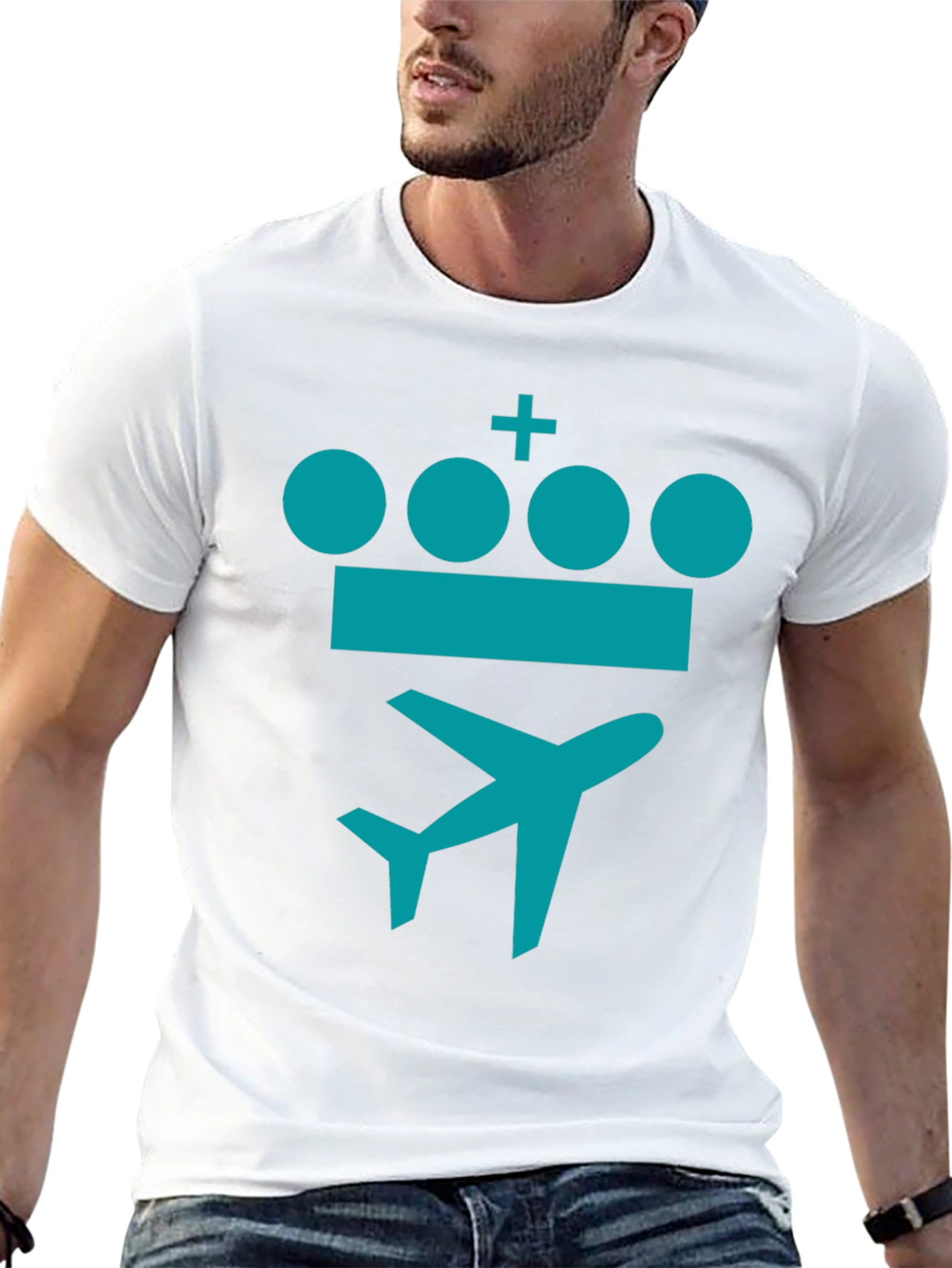 Crown Plane Graphic Tee - Stylish Travel Shirt