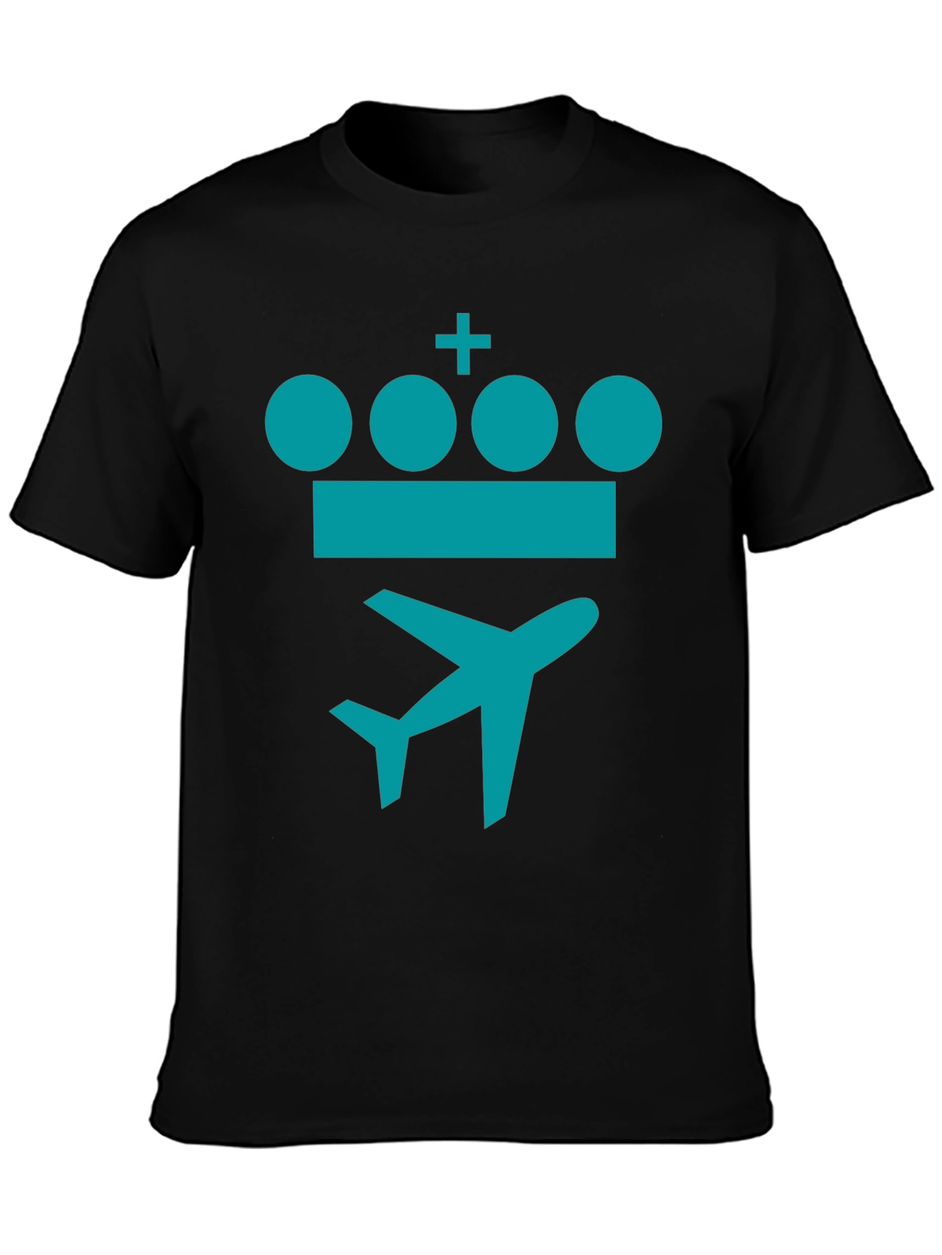 Crown Plane Graphic Tee - Stylish Travel Shirt